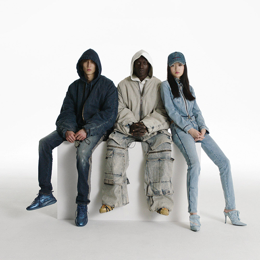Denim vaqueros clearance