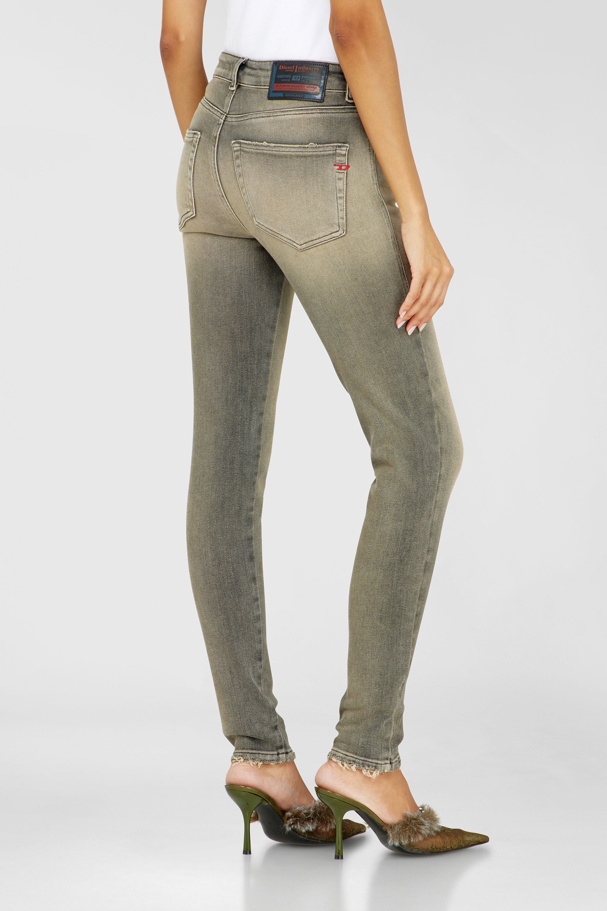 Diesel - Skinny Jeans 2017 Slandy 09P32 Mujer, Gris - 5