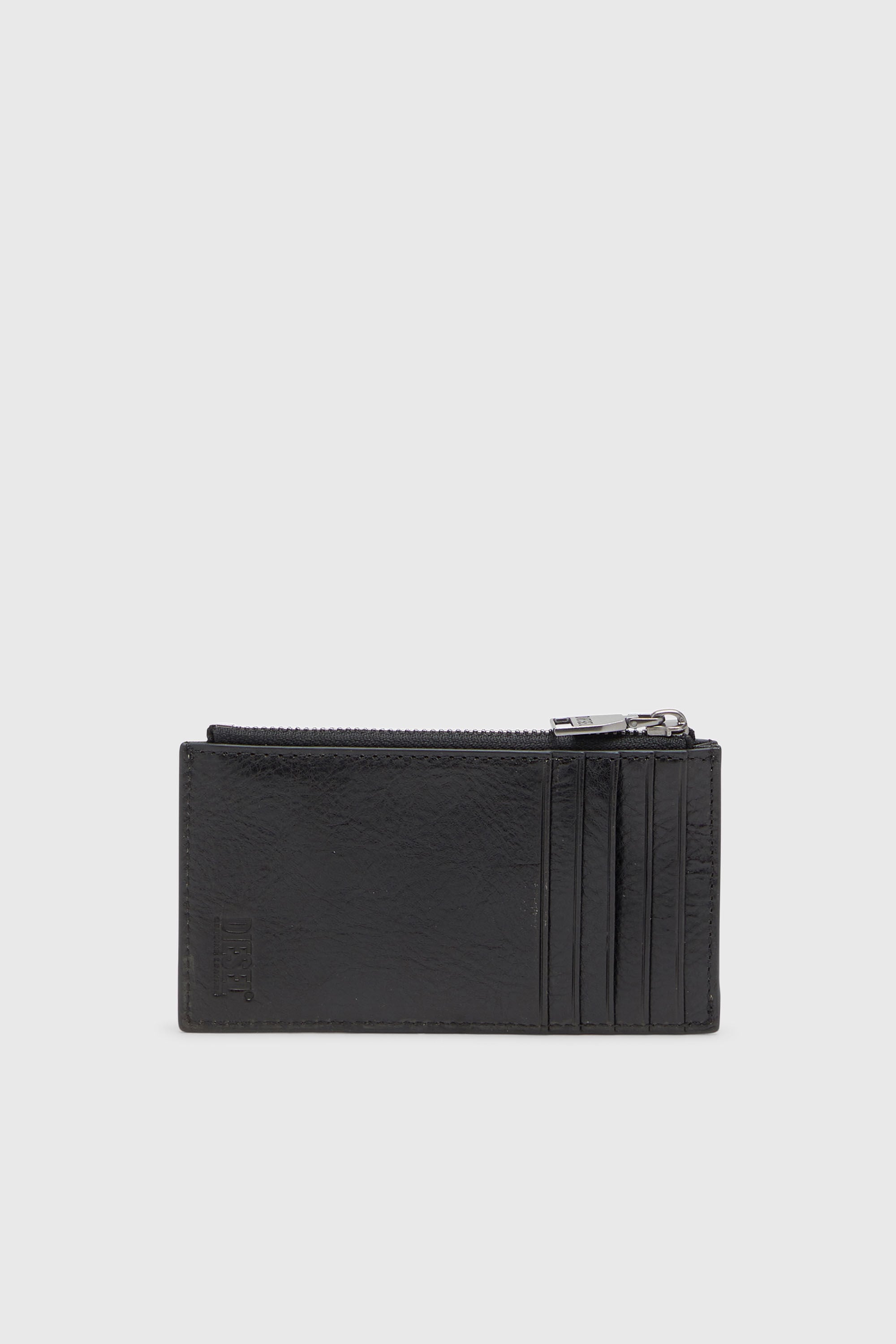 Diesel - FLAG-D CARD HOLDER III, Tarjetero de cuero con cierre de cremallera Hombre in Negro - 2