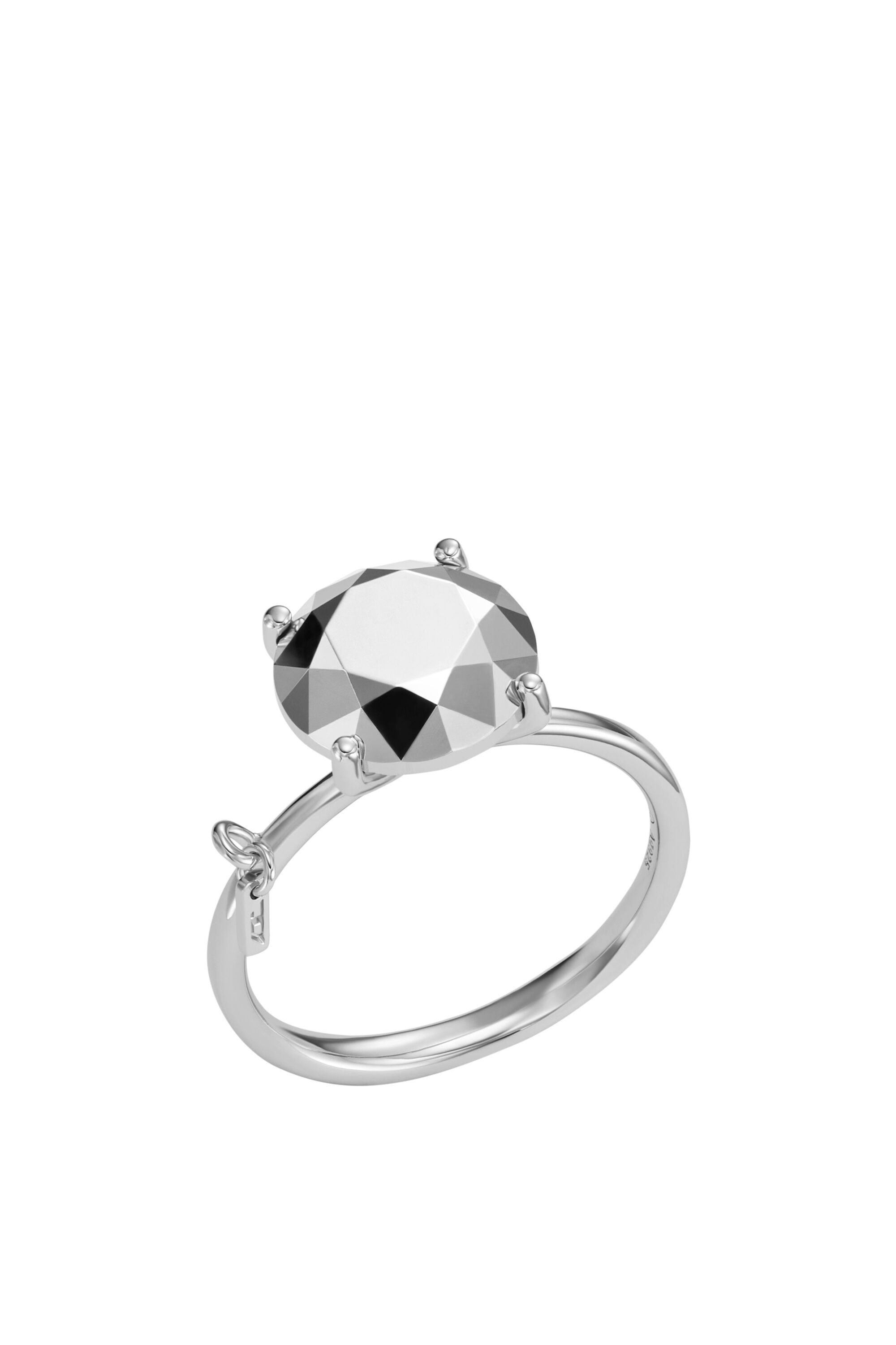 Diesel - DL1353040 STERLING SILVER JEWEL, Anillo de plata esterlina con corte de diamante Unisex in Plateado - 1