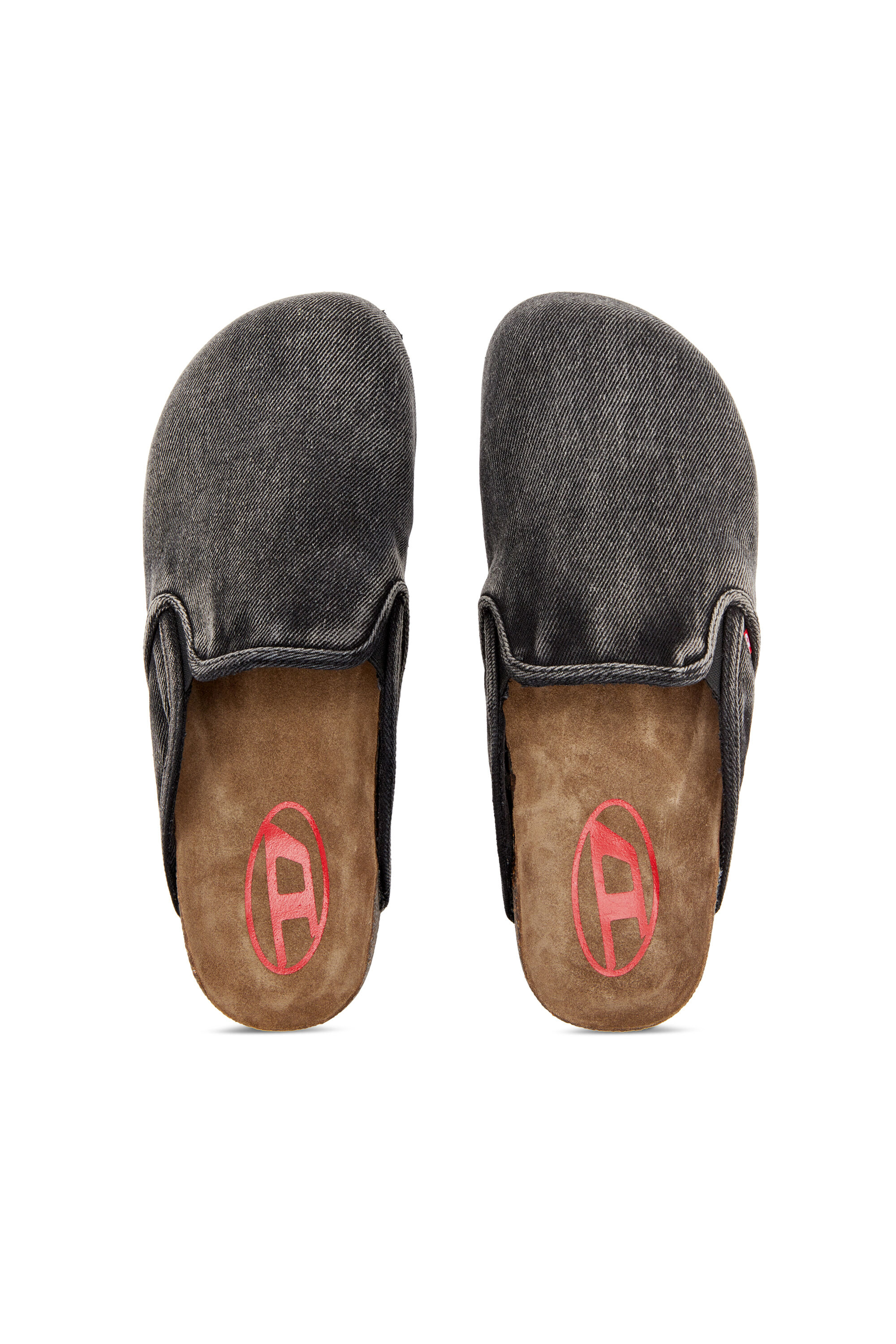 Diesel - D-WOODSTOCK SLIP-ON, D-Woodstock-Zapatos planos sin talón en cuero napa Hombre in Negro - 4