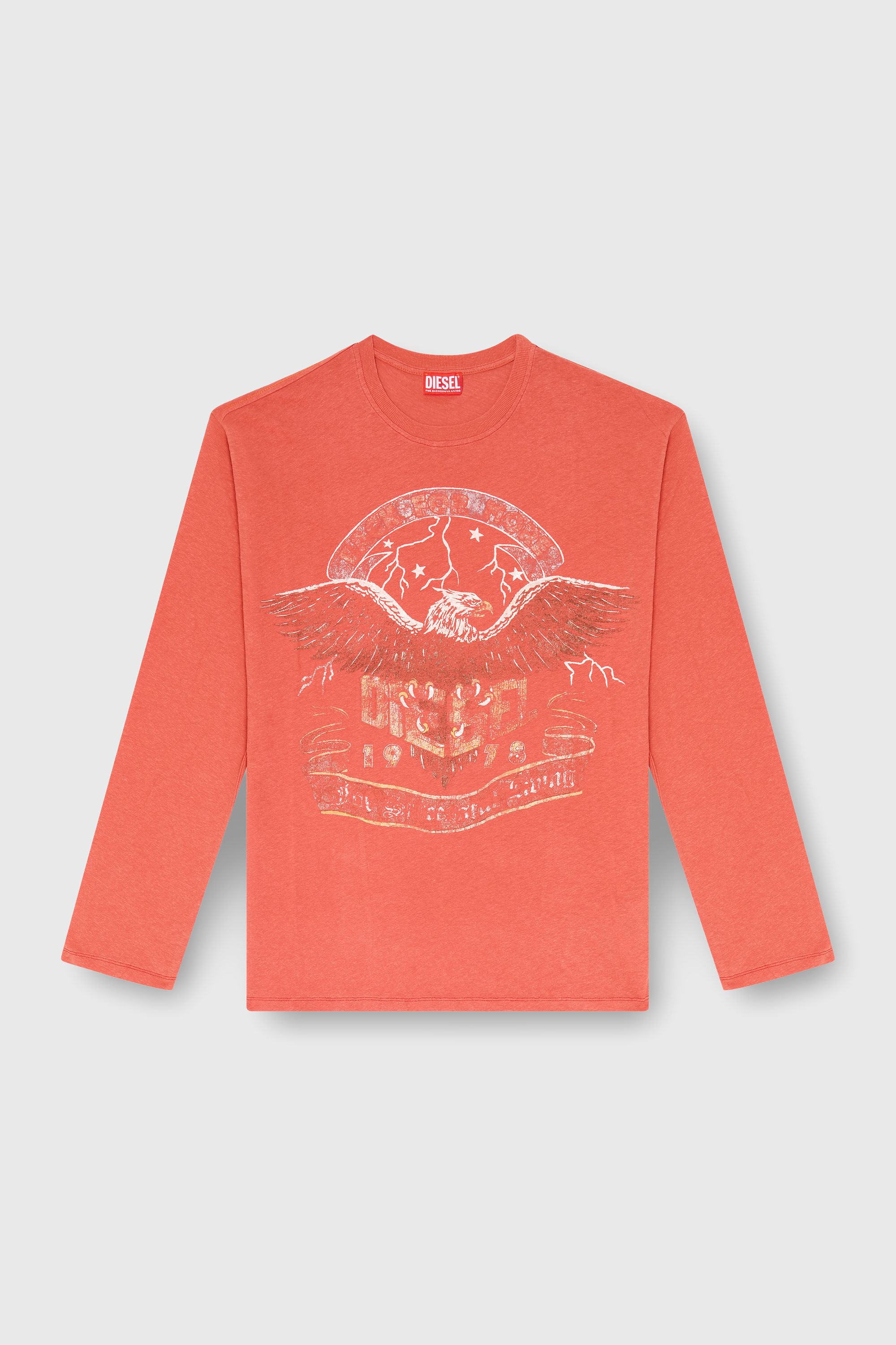 Diesel - T-GERI-LS, Camiseta de manga larga con gr&aacute;ficos de concierto Hombre in Rojo - 2
