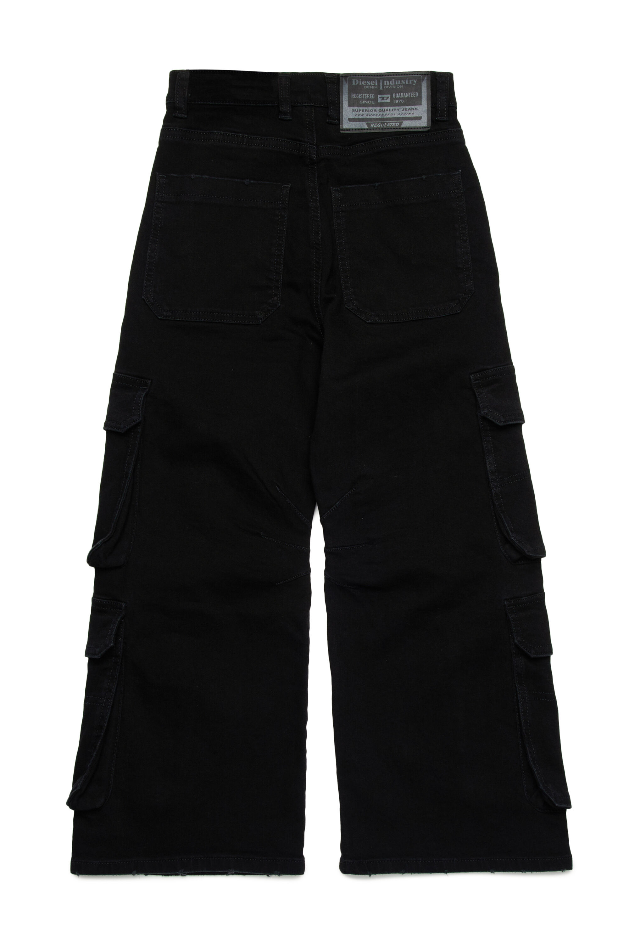 DIESEL カーゴデニムパンツ D-Argjx-Cargo-J Loose Jeans - D-Argjx | Black | 4-16 YEARS Girls | Diesel