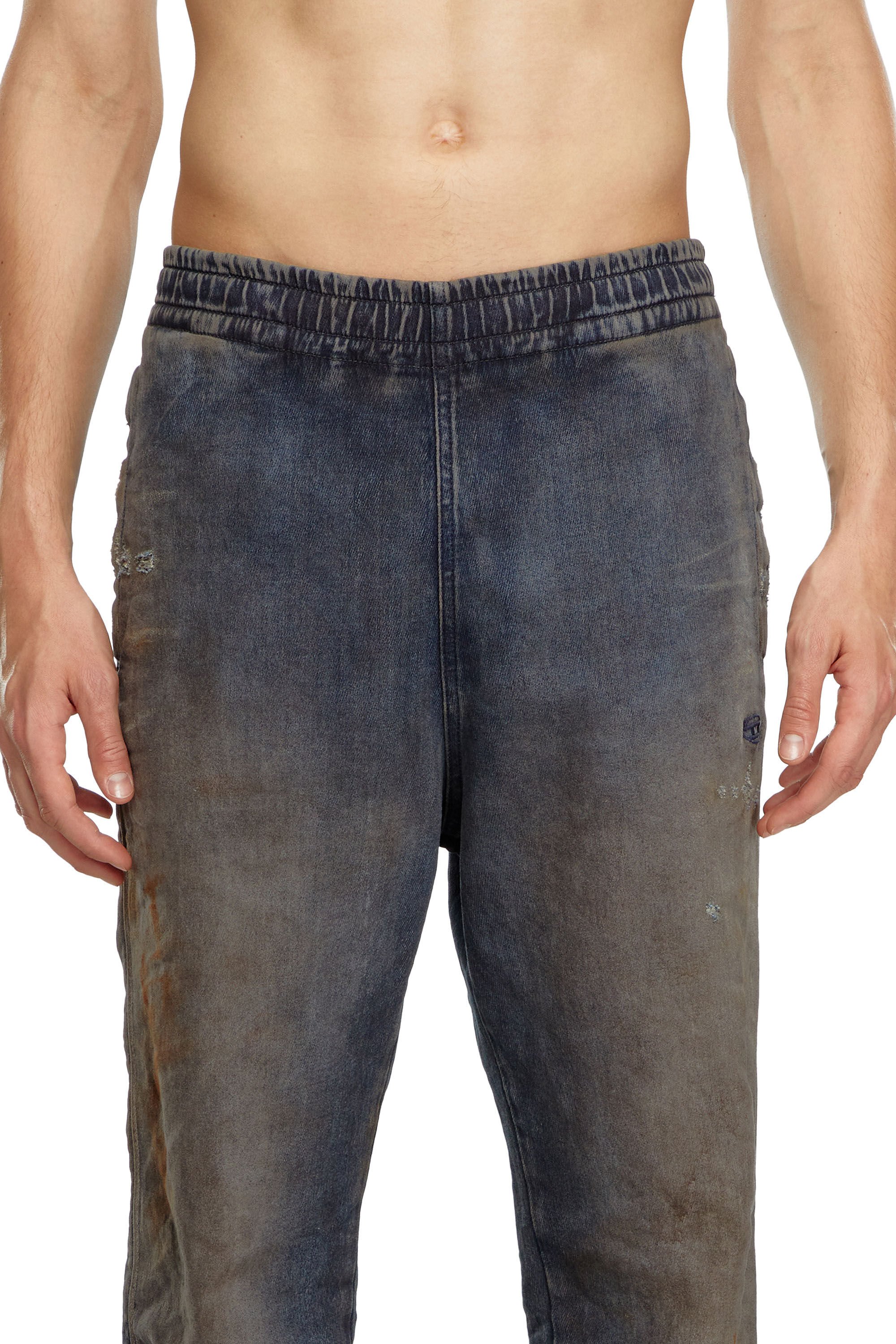 Diesel - Hombre Tapered D-Lab Track Denim 068LV, Azul Oscuro - Image 5