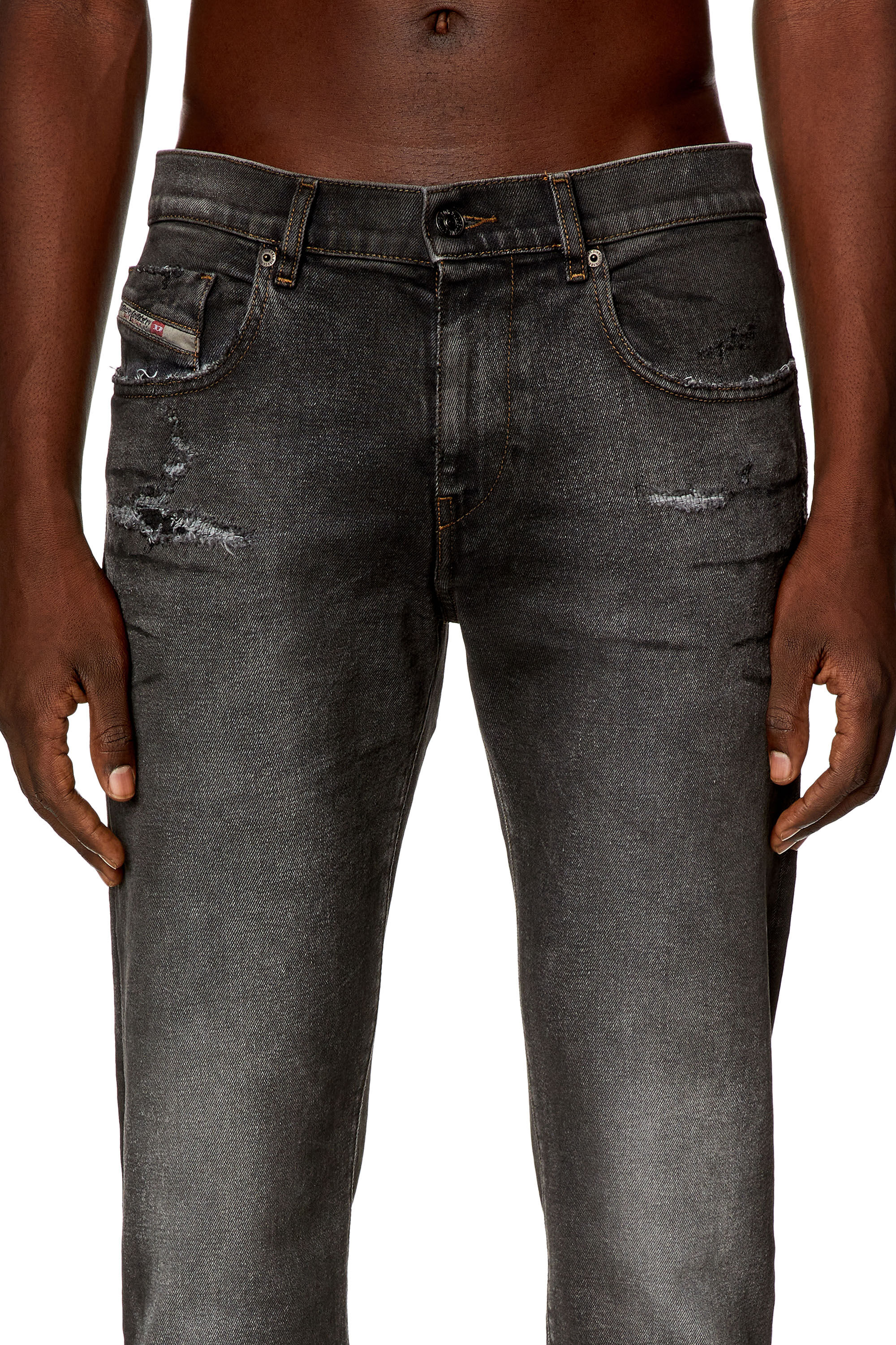 Diesel - Slim Jeans 2019 D-Strukt E9D78, Negro/Gris oscuro - Image 5
