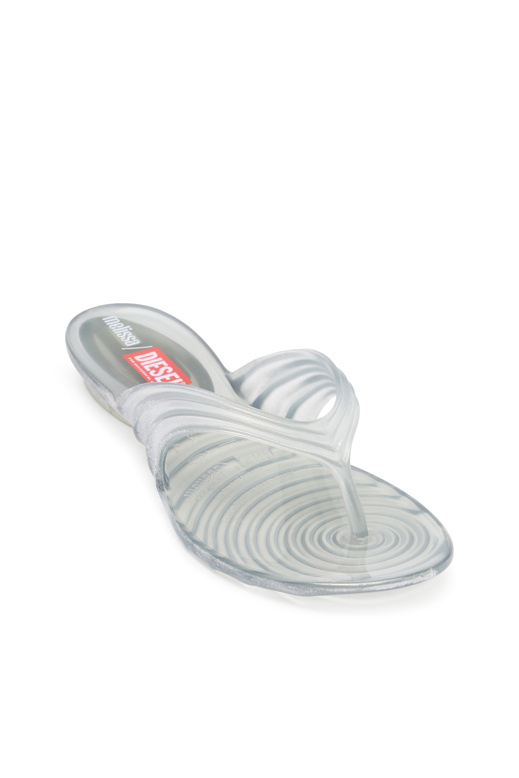 Diesel - MELISSA QUANTUM THONG, Chanclas esculturales en Melflex&reg; Mujer in Plateado - 6