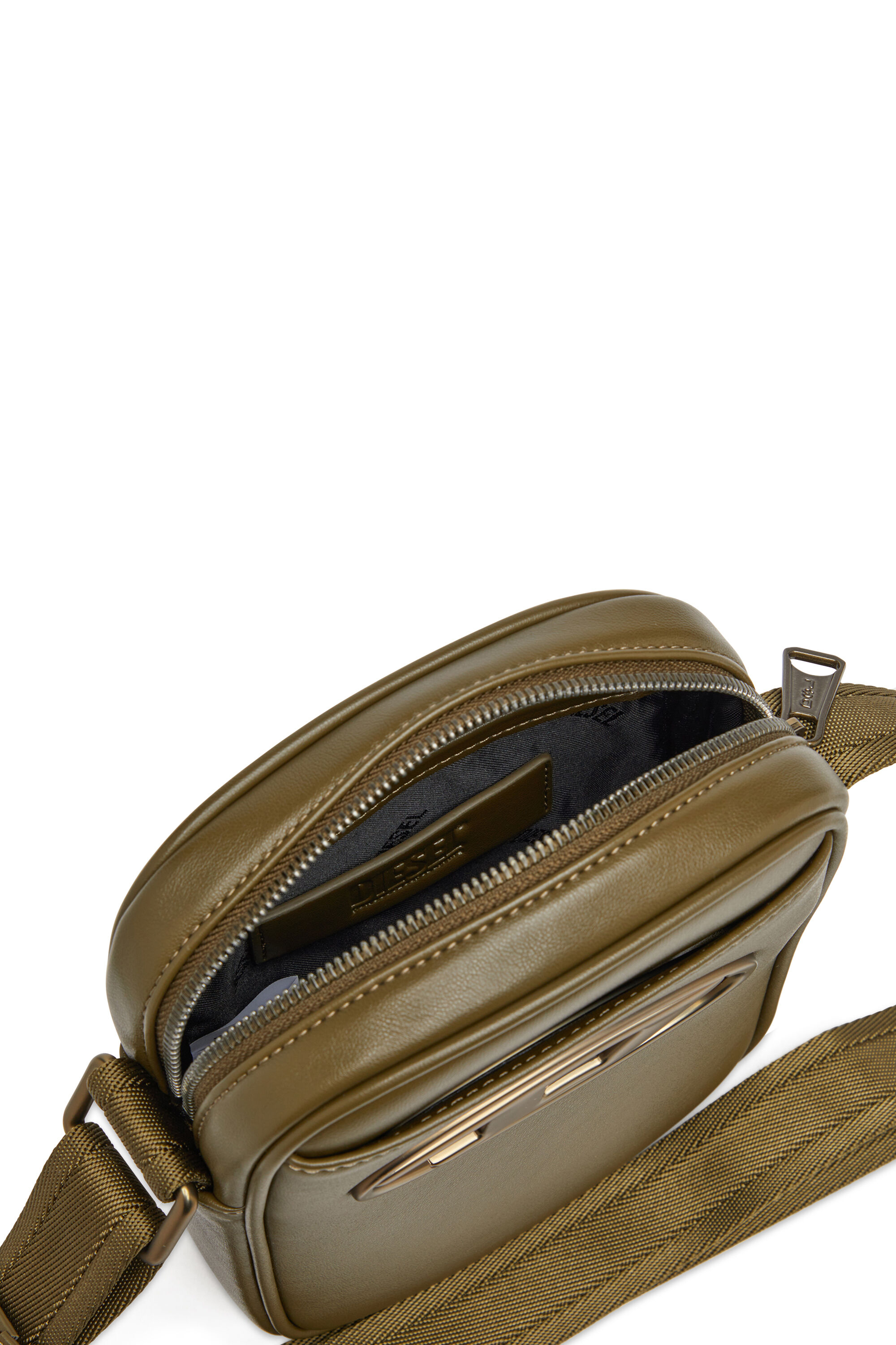 Diesel - HOLI-D CROSSBODY, Holi-D-Bandolera de poliuretano y neopreno Hombre in Verde - 2