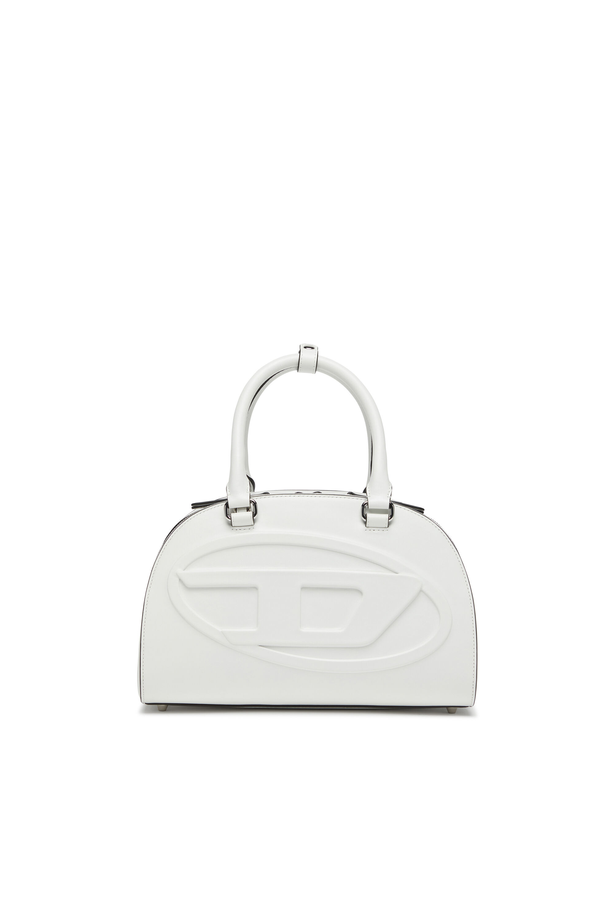 Diesel - 1DR DOME TOP HANDLE, Bolso de cuero tipo bowling Mujer in Blanco - 1