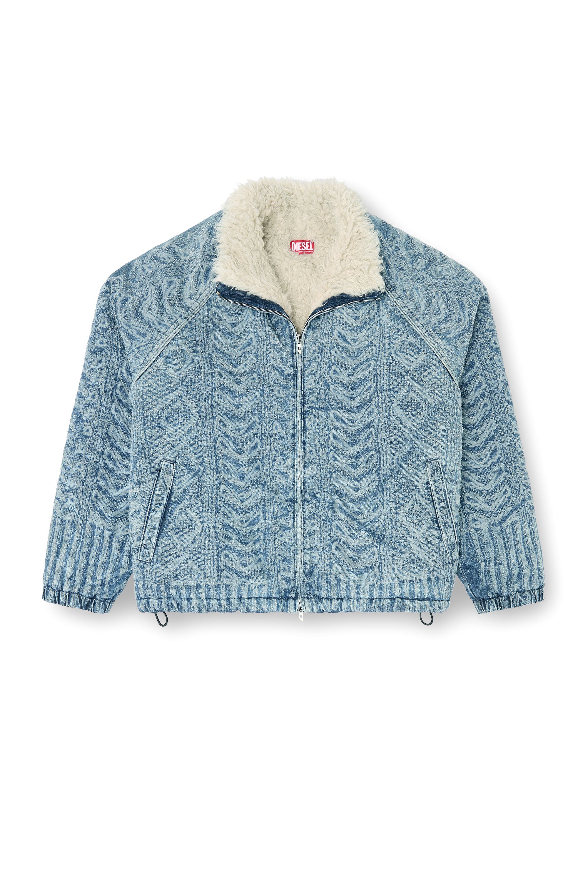 Diesel - D-KRAPS-S, Chaqueta de denim efecto punto trenzado Hombre in Azul marino - 2