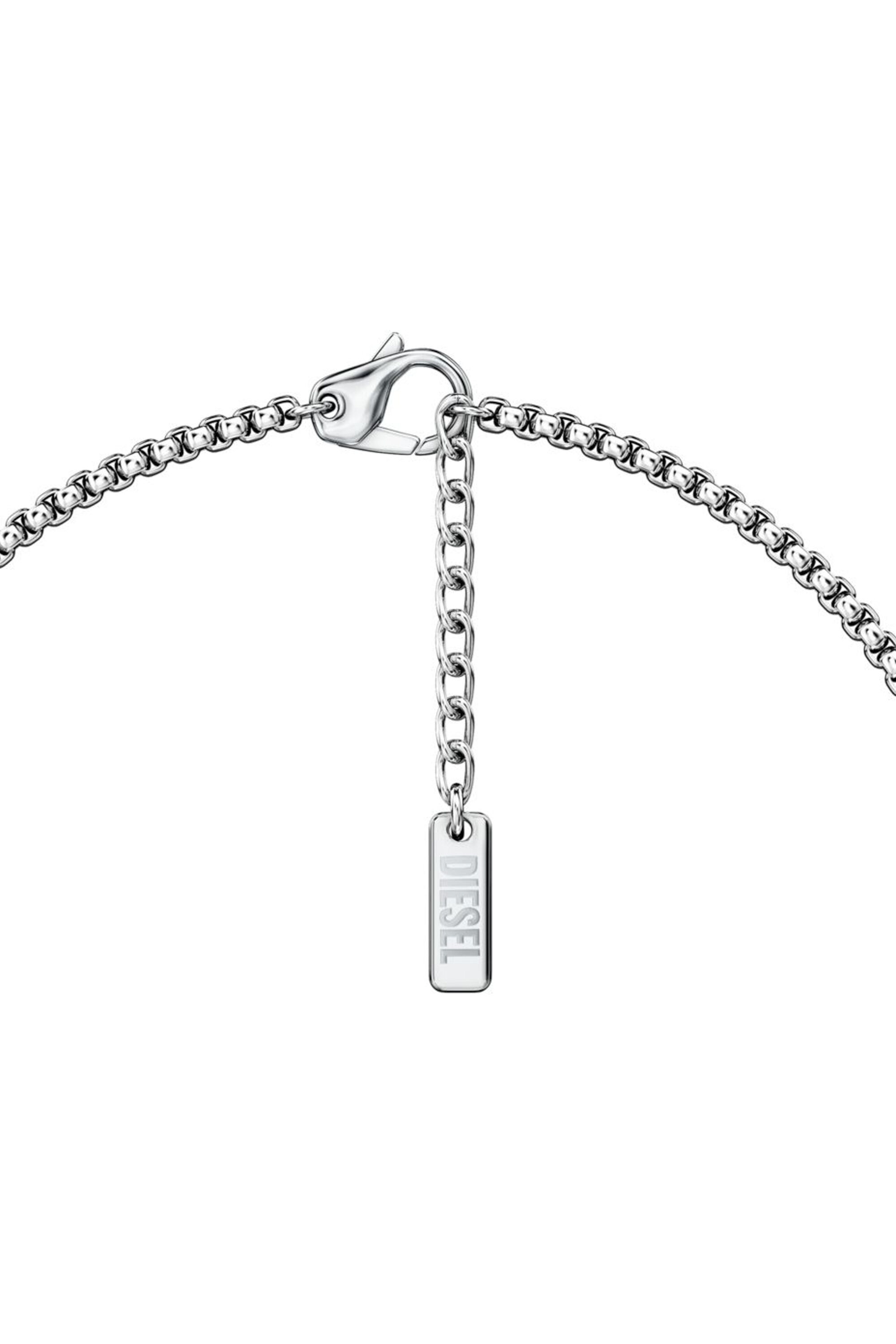 Diesel - DX1689040 JEWELLERY, Unisex's Stainless steel pendant necklace in Silver/Red - 5