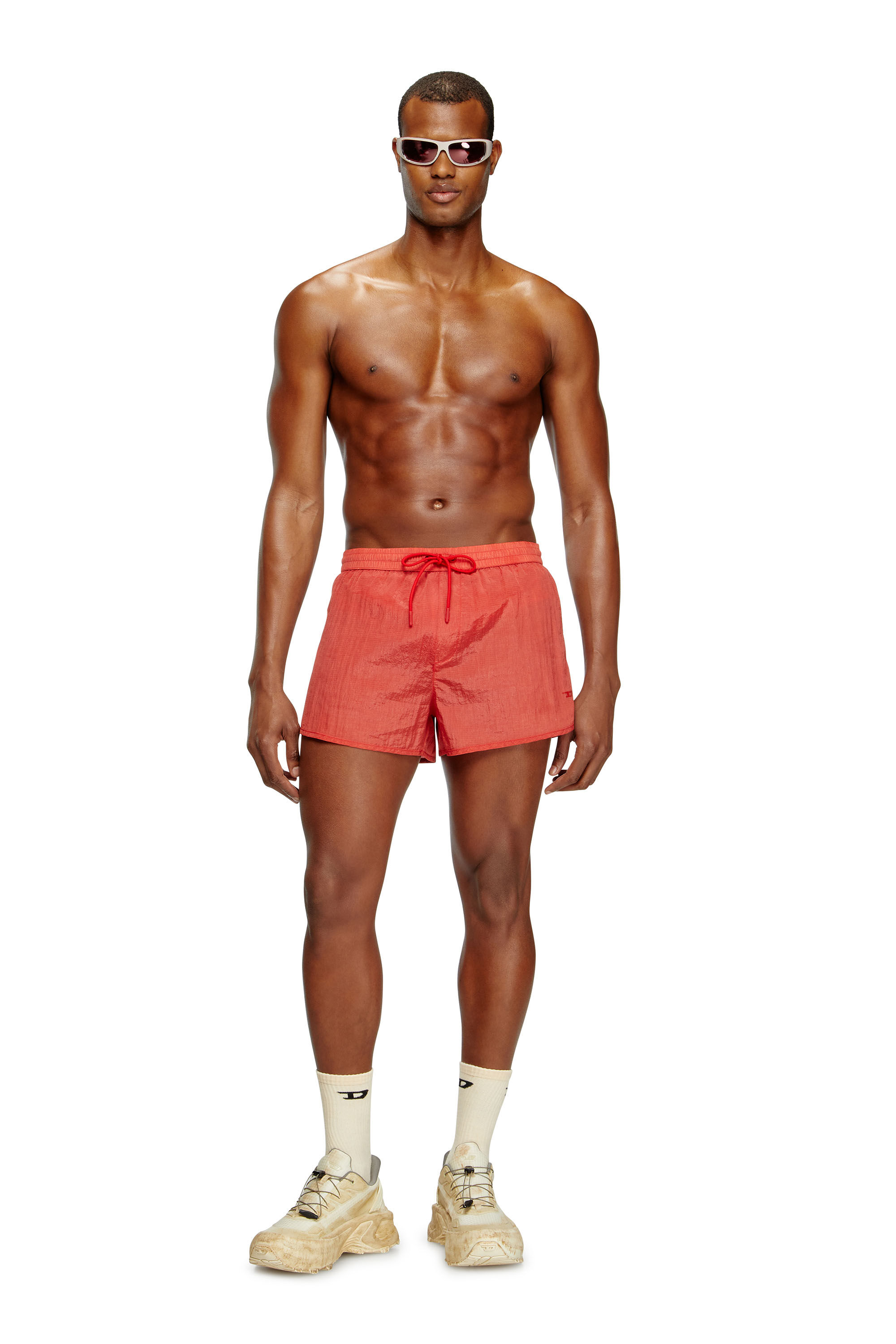 Diesel - OLIVER-30-D-POP, Bañadores cortos en ripstop tratado Hombre in Rojo - 2