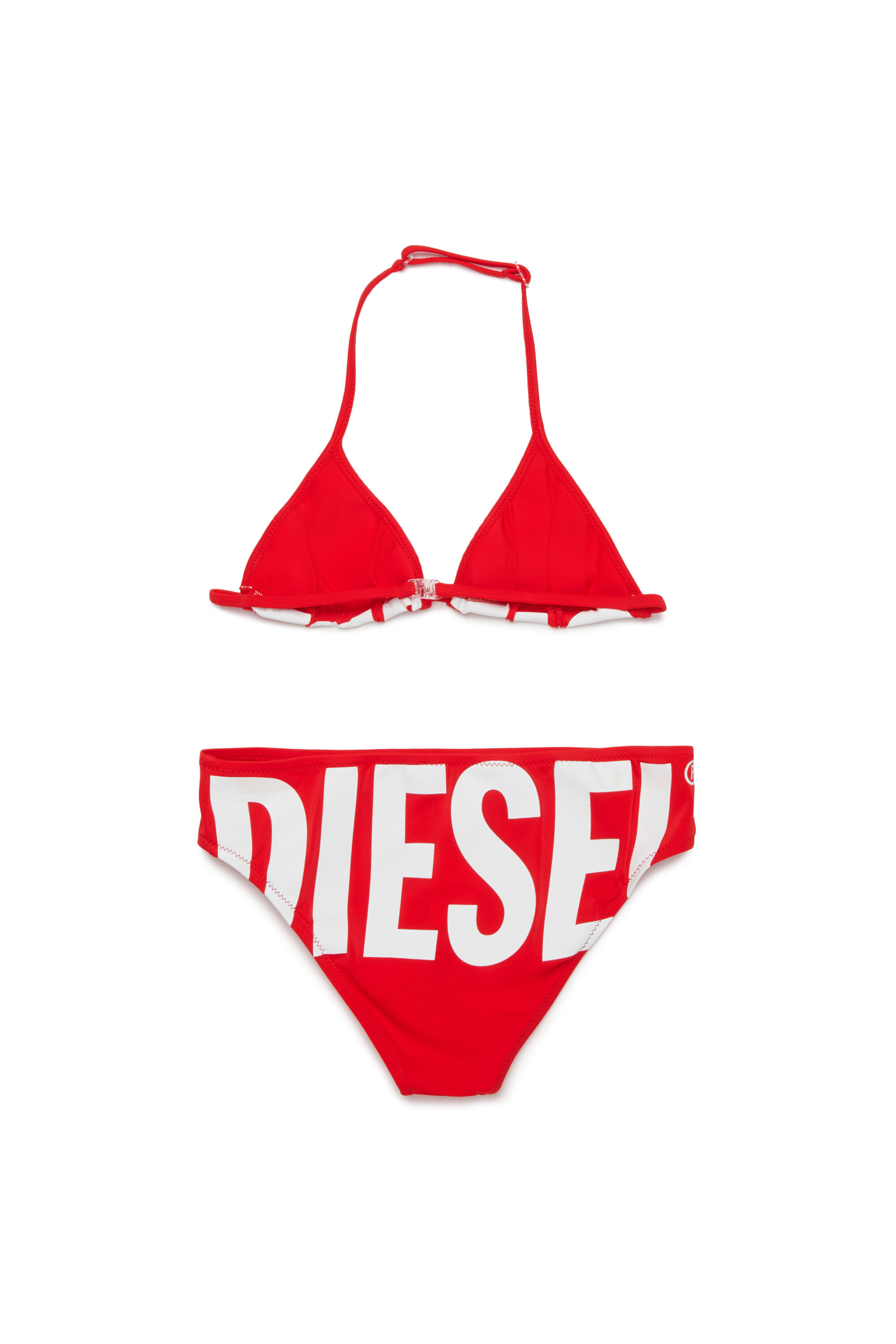 Diesel - MIDDY, Bikini en color liso con maxi logo Mujer in Rojo - 2