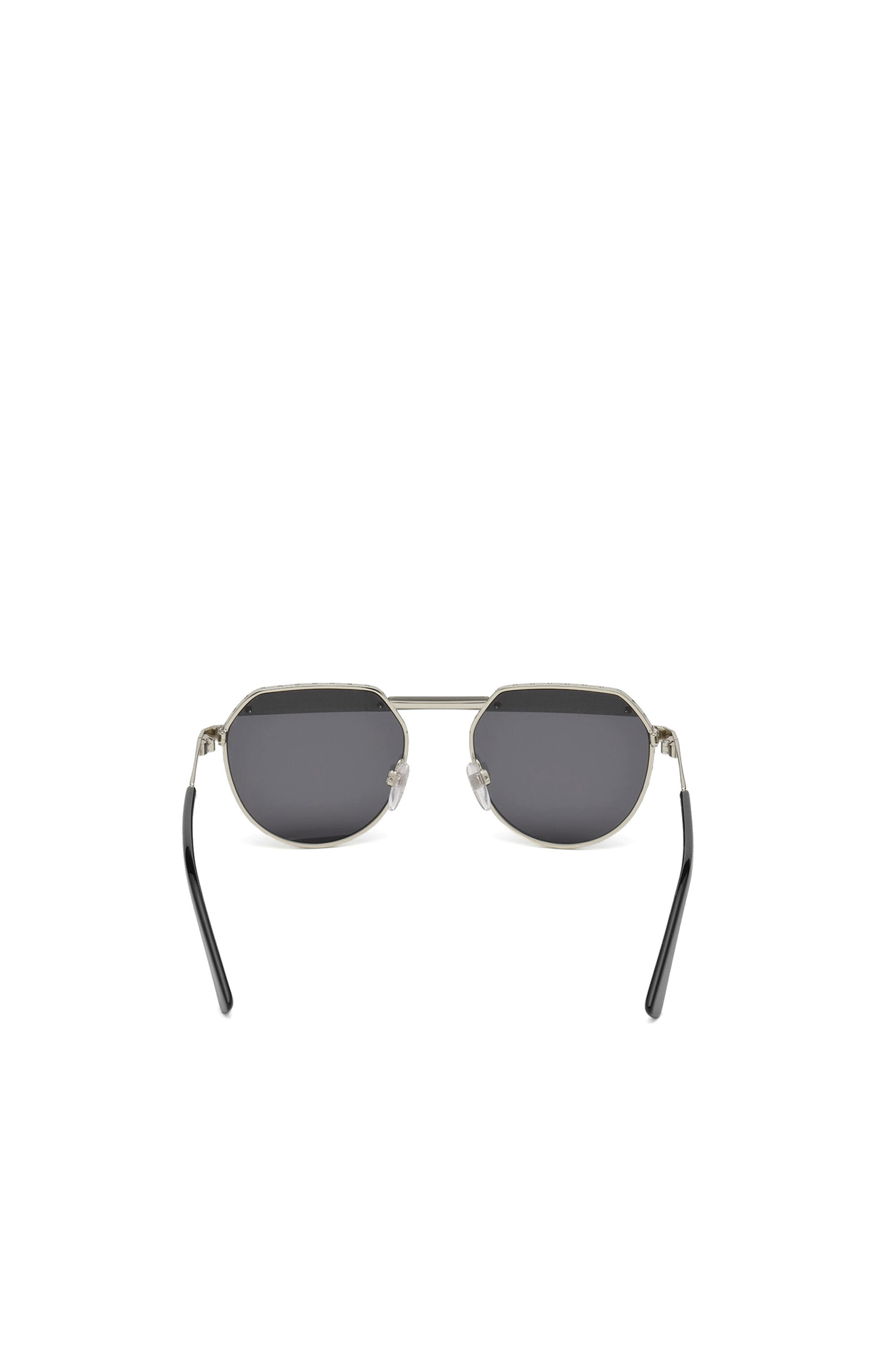 Diesel - DL0260, Gafas con montura hexagonal y panel moldeado por inyección Unisex in Negro - 3