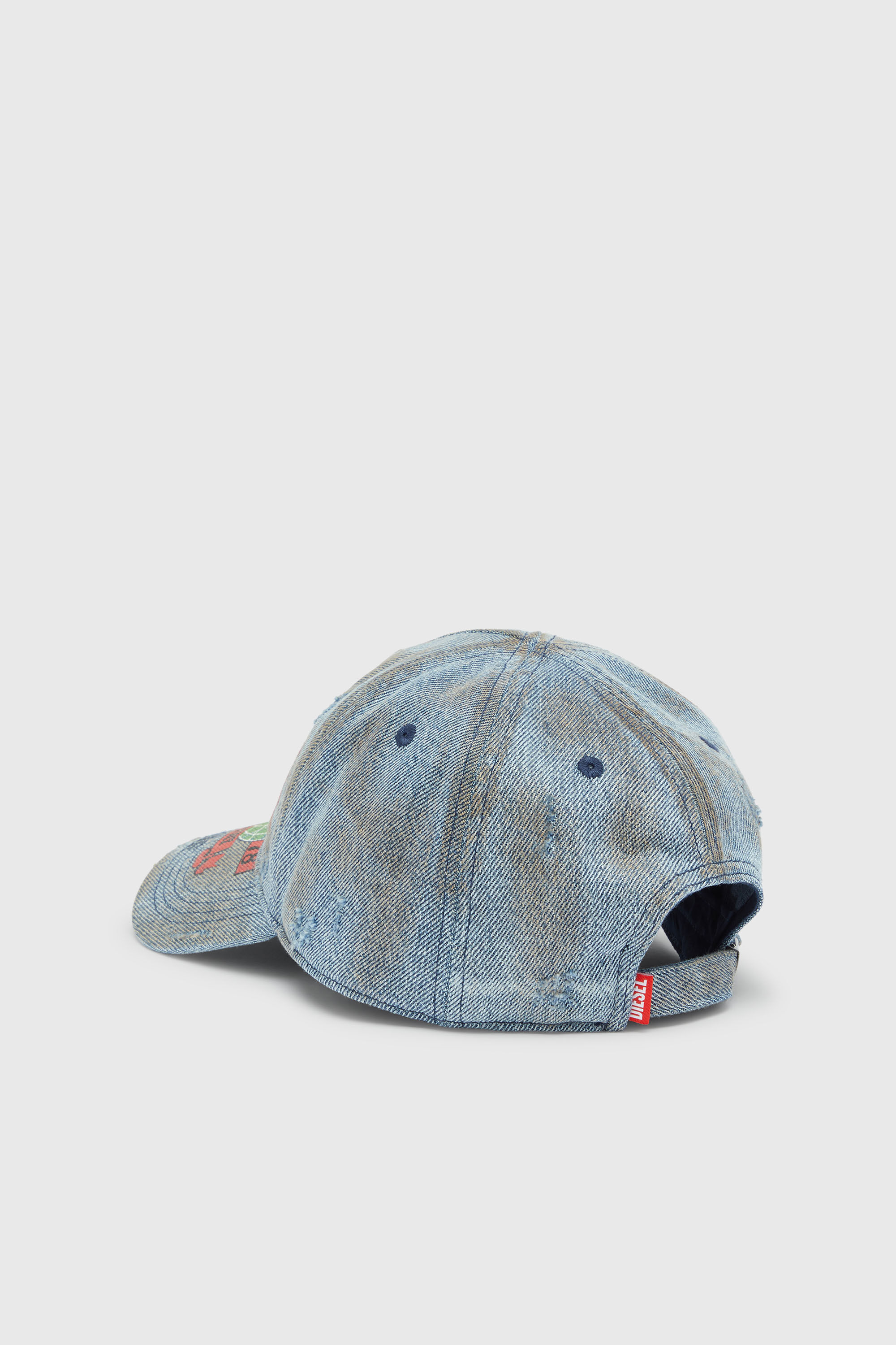 Diesel - C-ROCK, Gorra de b&eacute;isbol denim con gr&aacute;ficos de concierto Hombre in Azul marino - 2