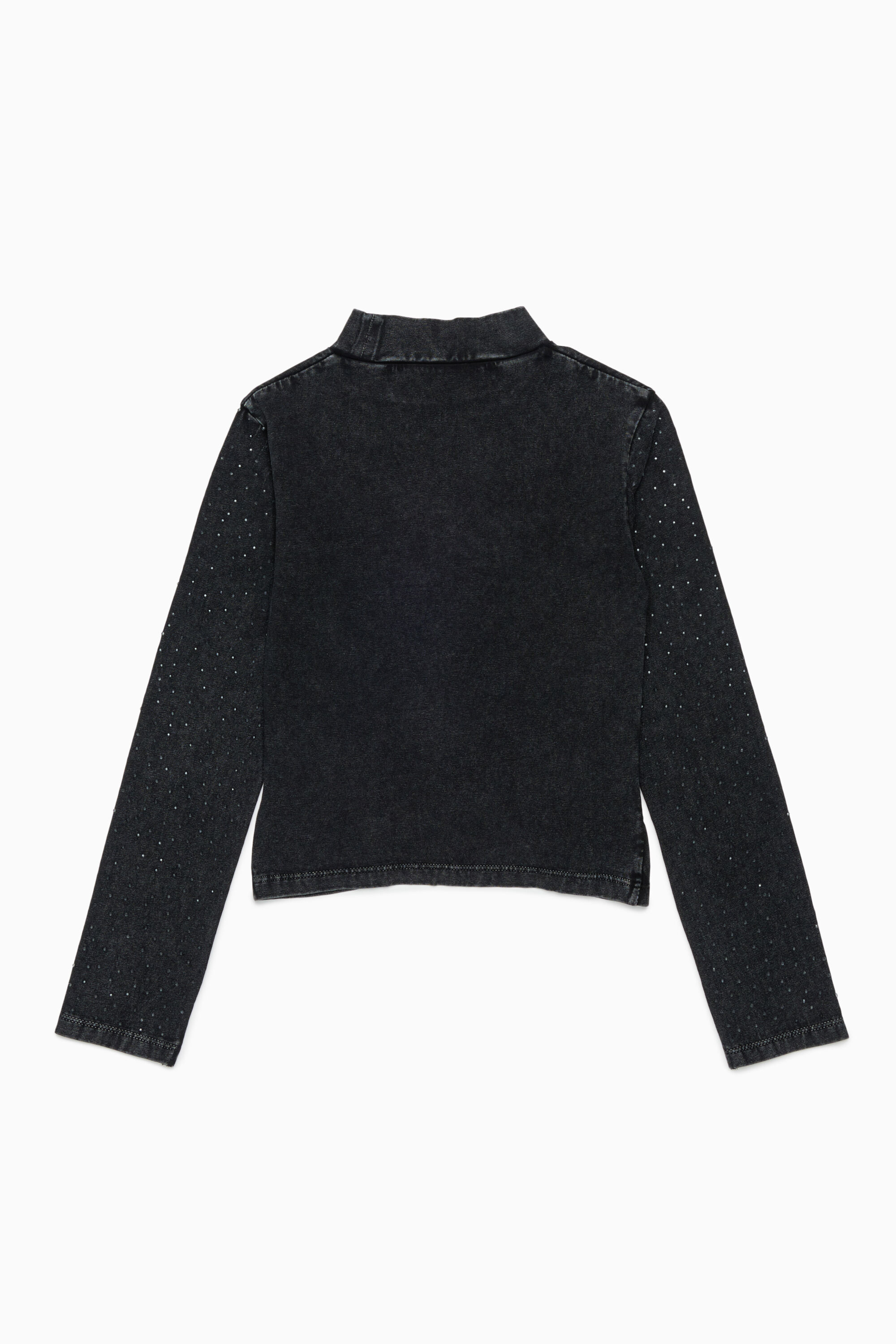Diesel - TKNOT, Top con bajo retorcido y apliques de strass Mujer in Negro - 2