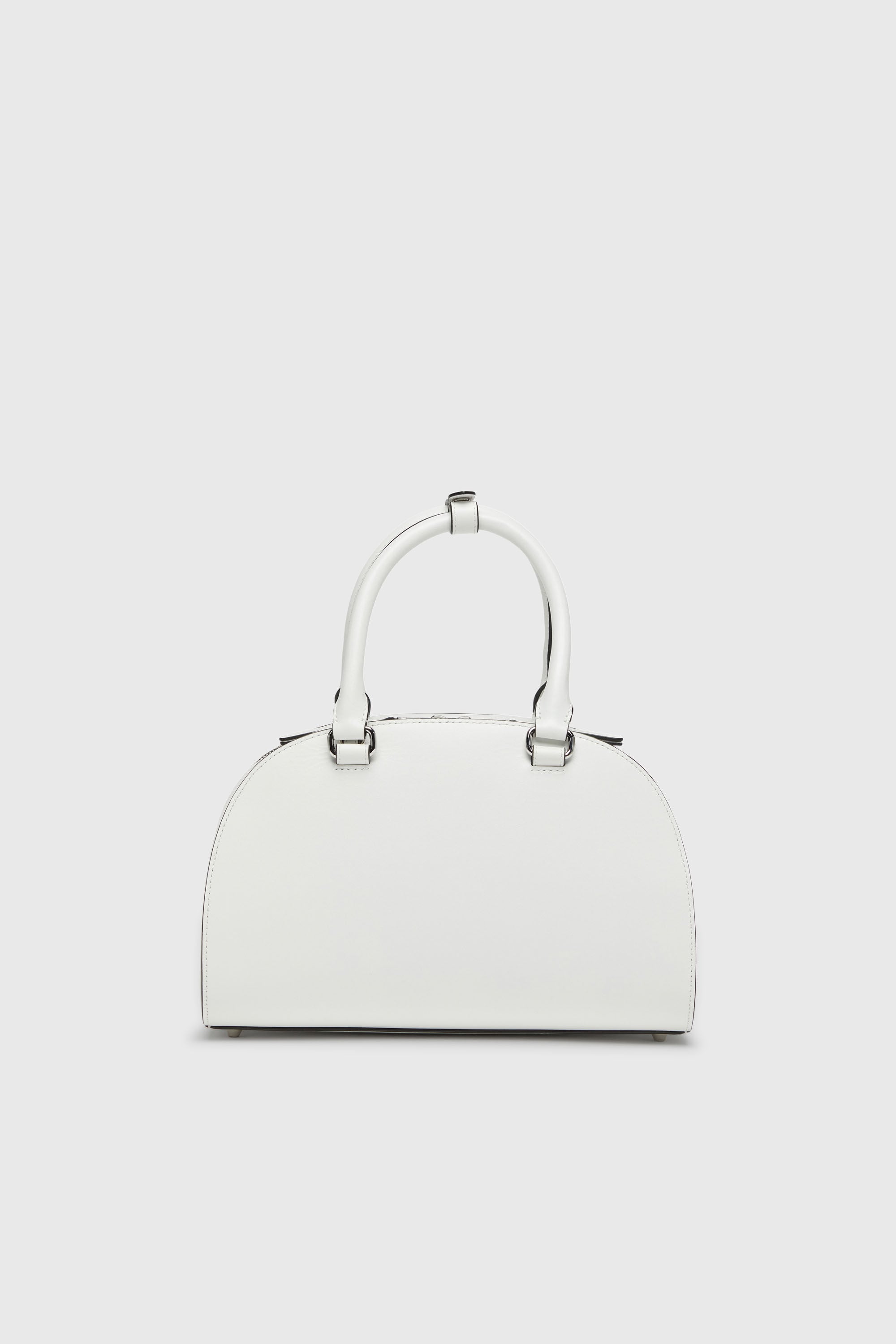 Diesel - 1DR DOME TOP HANDLE, Woman's 1DR Dome-Leather bowling bag in White - 3