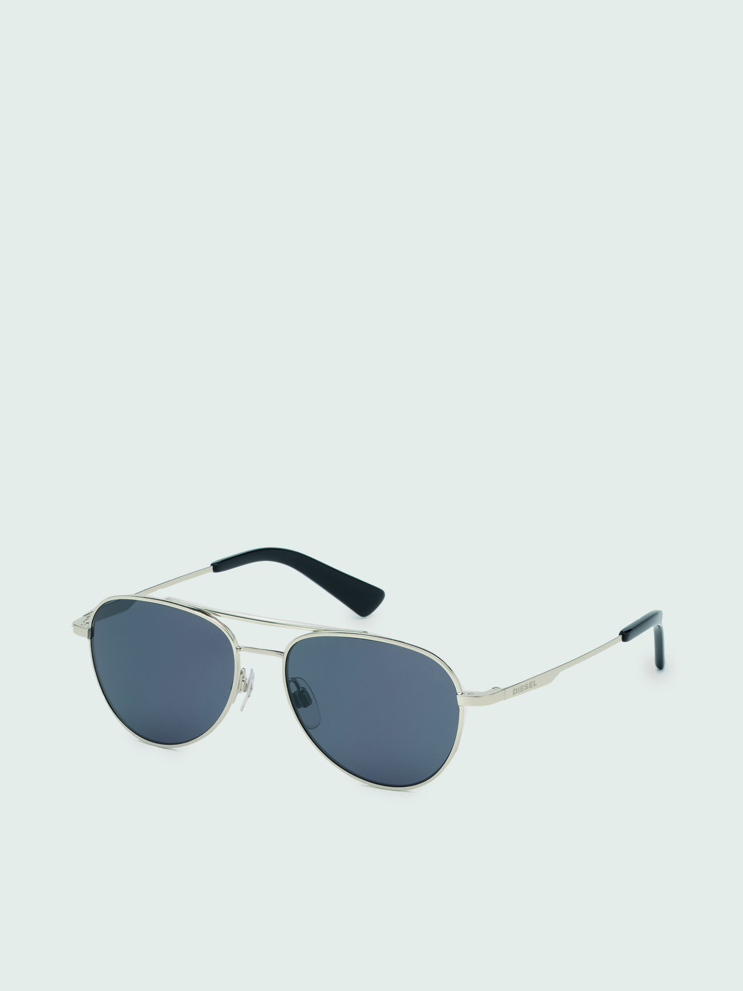 Diesel - DL0291, Gafas metálicas de forma piloto Unisex in Plateado - 2