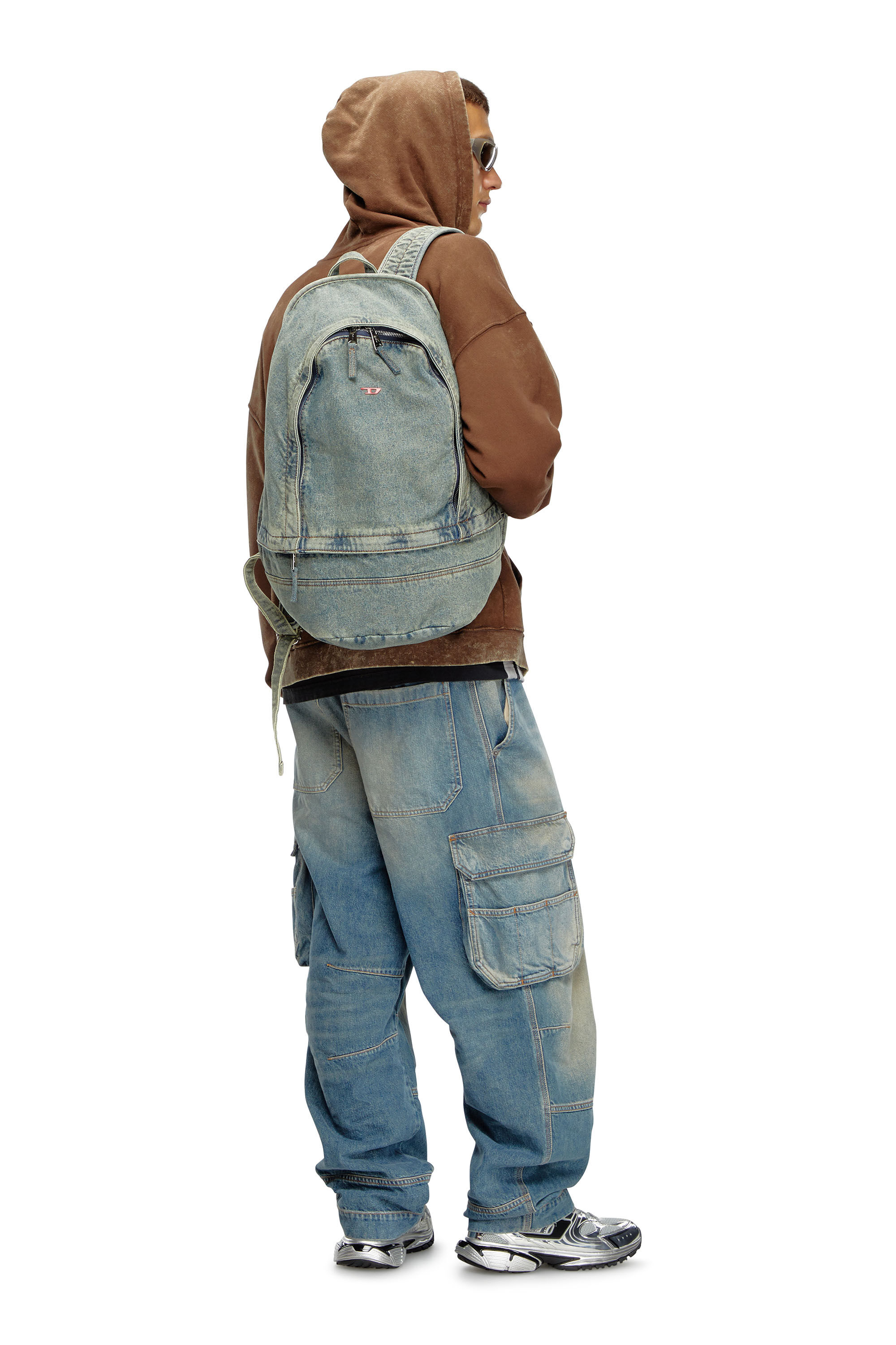 Rave Mochila de denim solarizado Hombre Azul marino Diesel