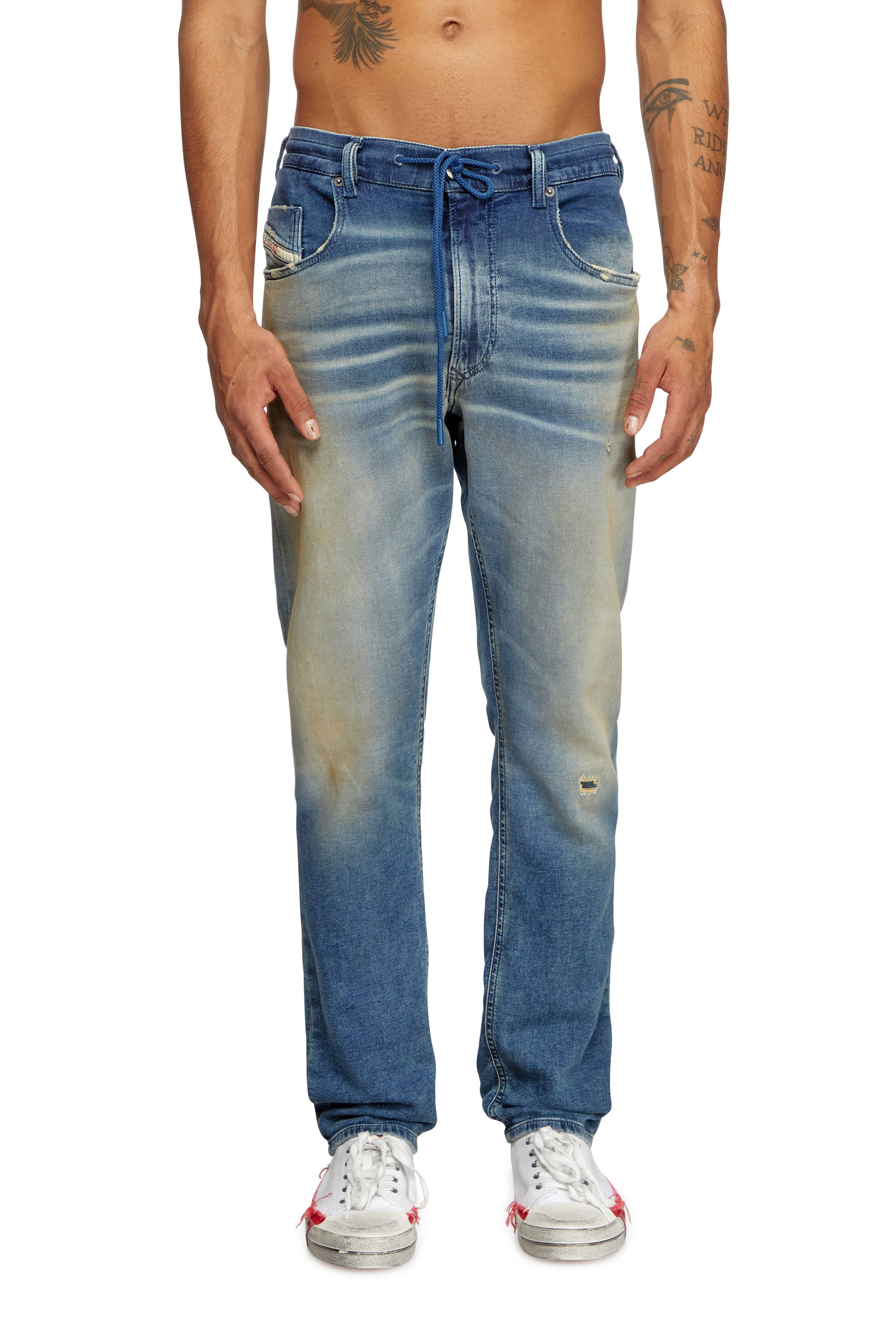 Diesel - Regular 2030 D-Krooley Joggjeans® 068PQ Hombre, Azul medio - 3
