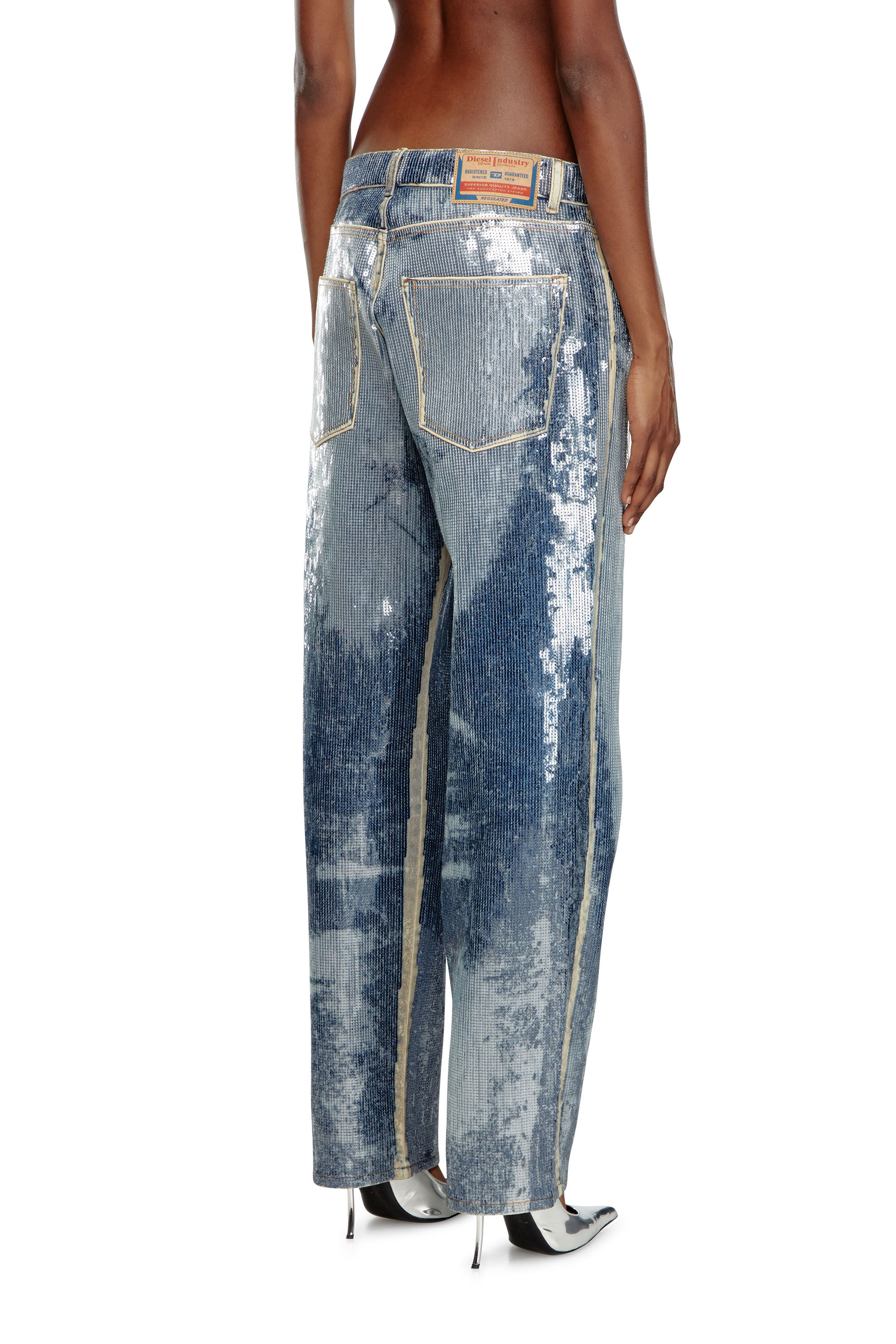 Diesel - Mujer Straight Jeans D-Ark 0PGAE, Azul medio - Image 4