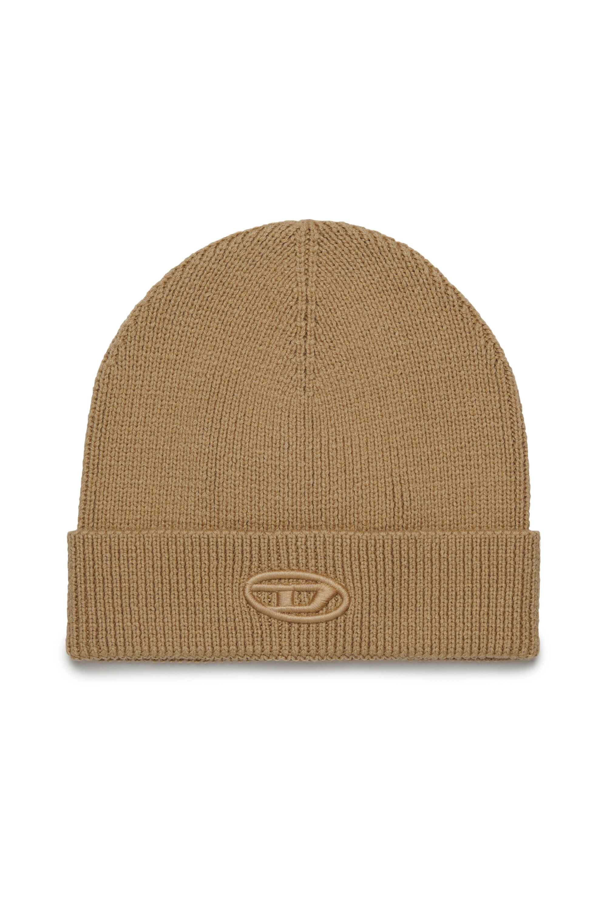 Diesel - FKCODERFULLYC, Gorro de lana con logo bordado Unisex in Marrón - 1