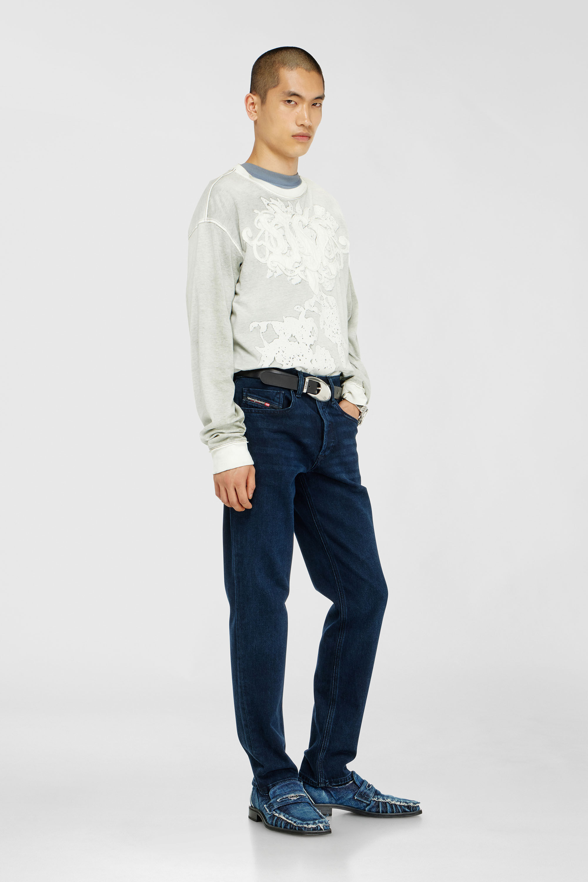 Diesel - Regular Jeans 2023 D-Finitive 0KBBJ Hombre, Azul Oscuro - 2