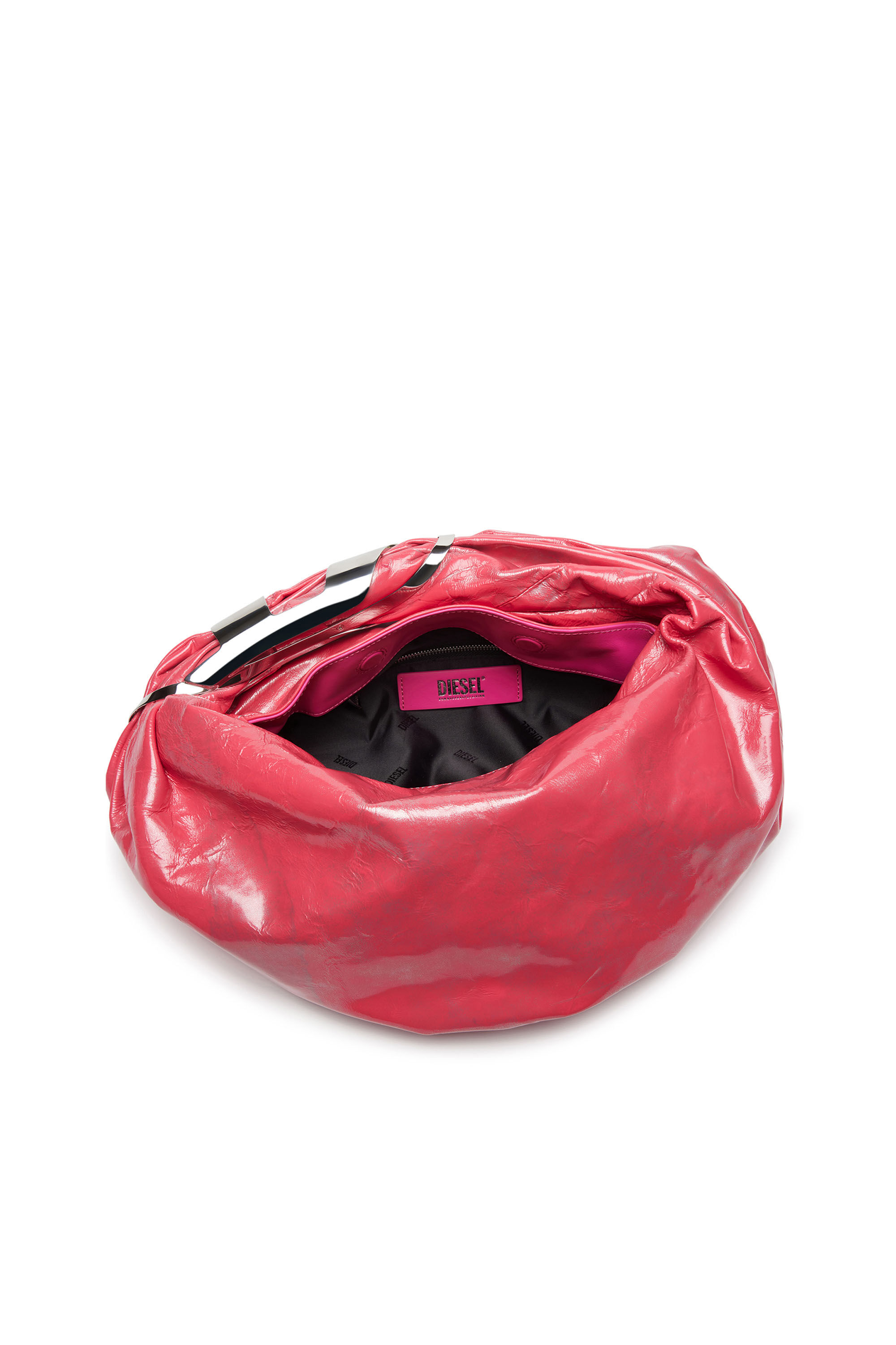 Diesel - GRAB-D HOBO S, Mujer Grab-D S-Bolso hobo de cuero metálico in Rosa - Image 5