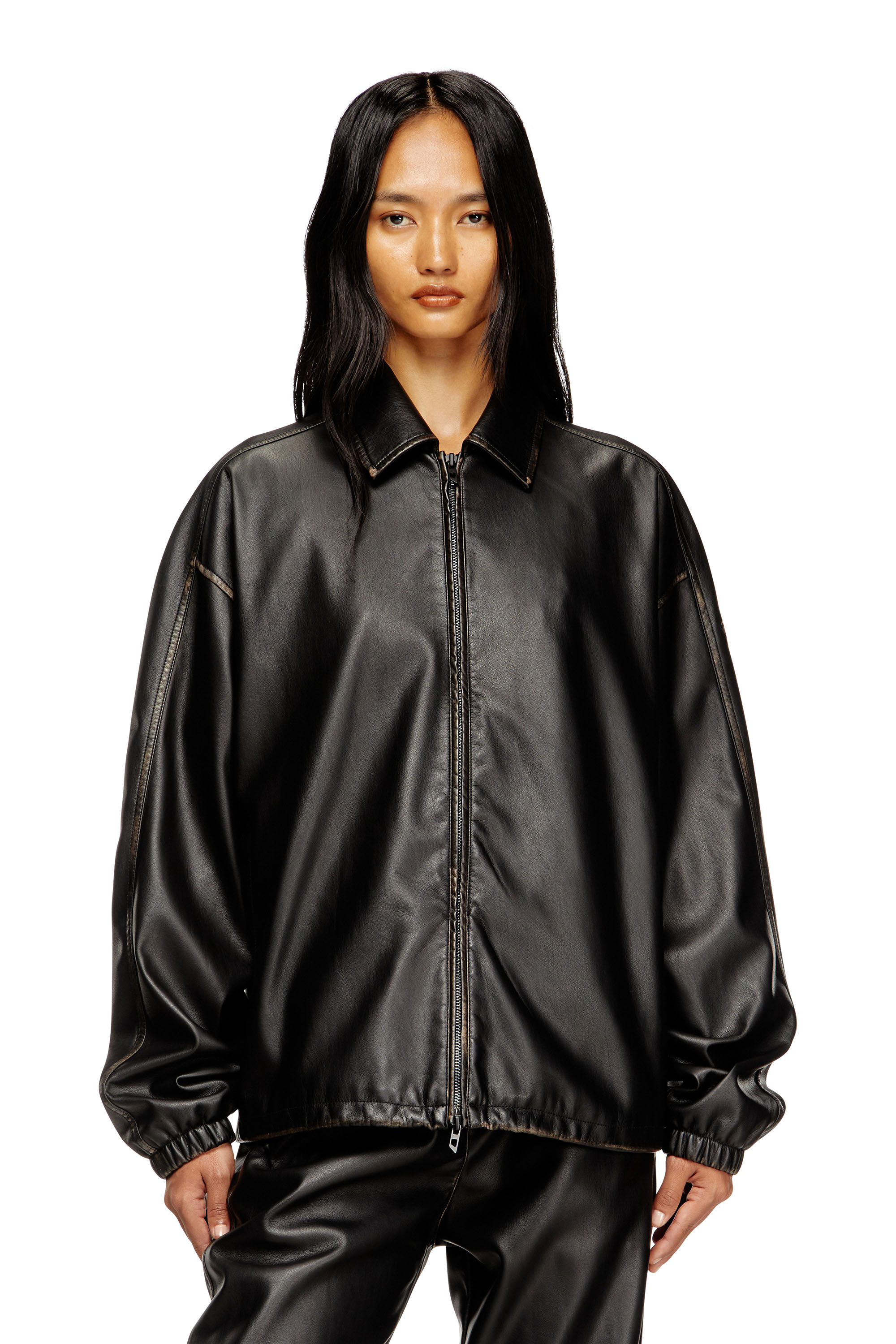 Diesel - J-AKE, Chaqueta de tejido técnico tratado Unisex in Negro - 6