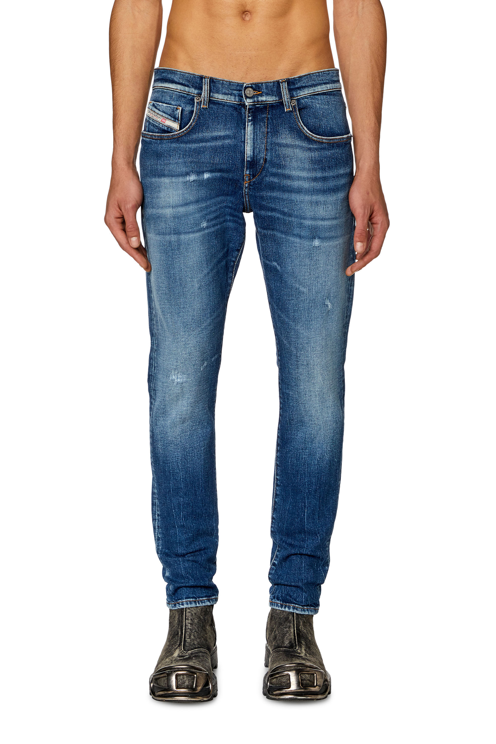 Diesel - Slim Jeans 2019 D-Strukt 007T3, Azul medio - Image 3