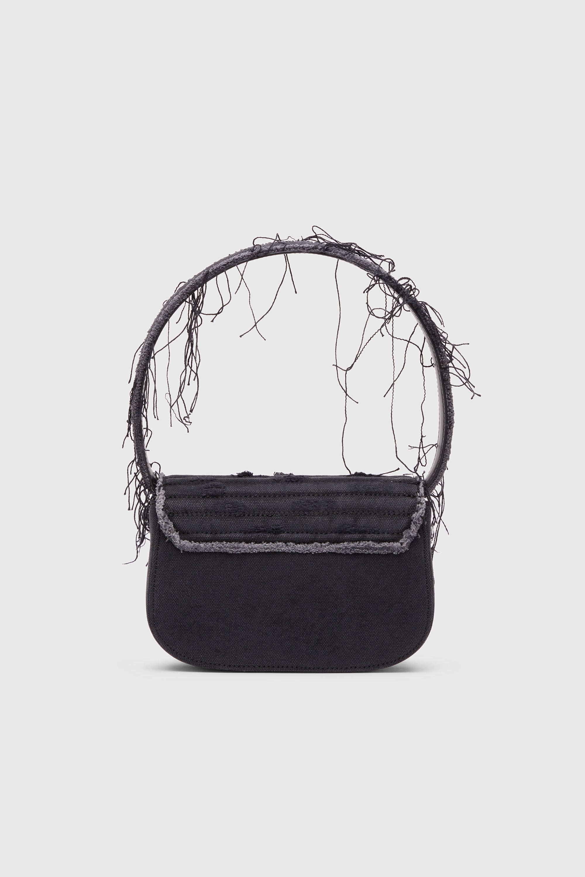 Diesel - 1DR, 1DR-Bolso de hombro ic&oacute;nico de lona y cuero Mujer in Negro - 3