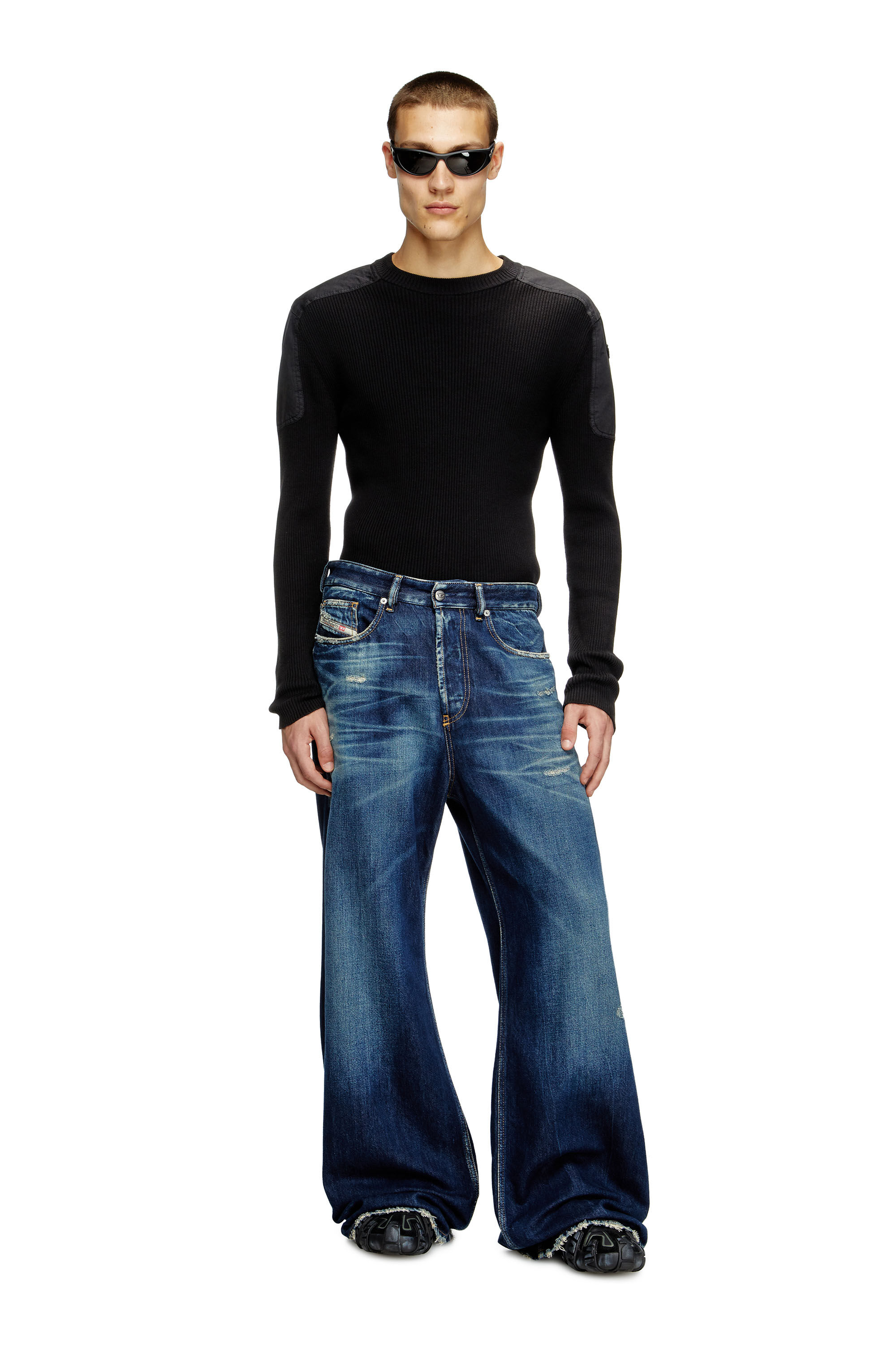 Diesel - Relaxed Jeans D-Rise 09M06 Hombre, Azul Oscuro - 1