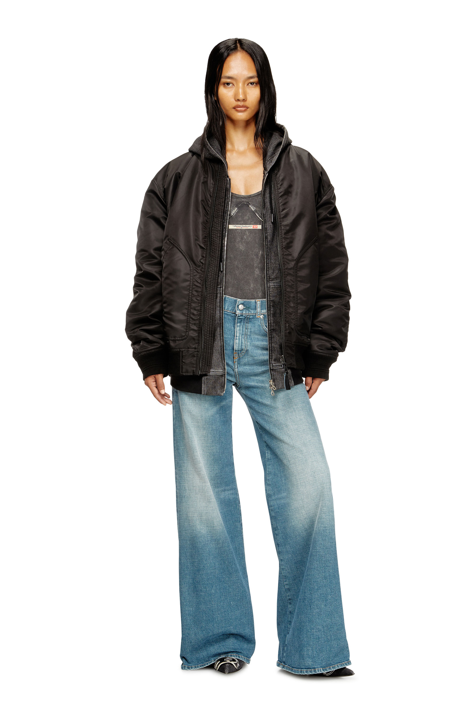 Diesel - Flare Jeans 1978 D-Akemi 09M58 Mujer, Azul medio - 1
