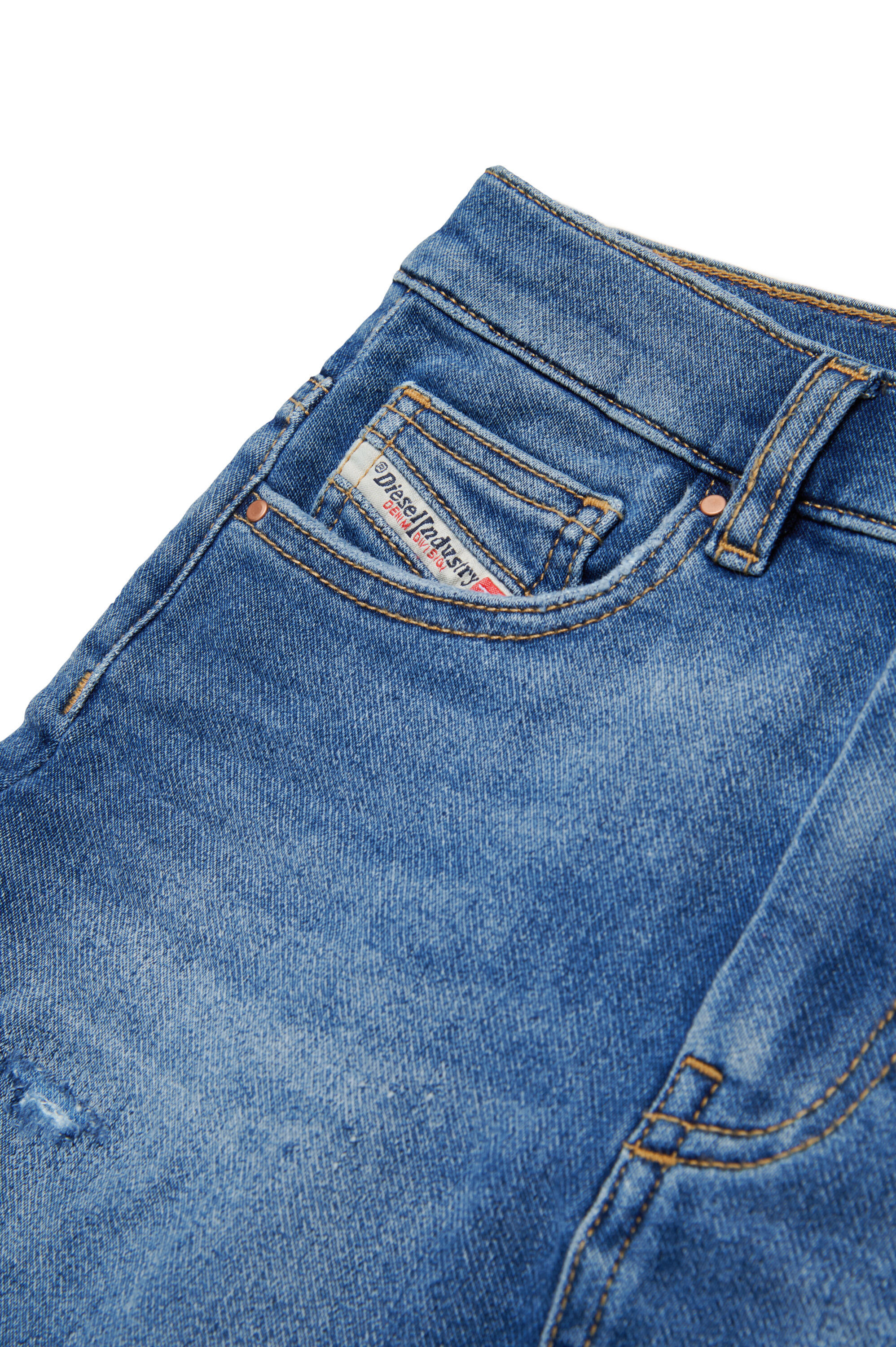 Diesel - GIANNA JJJ, Falda corta de JoggJeans denim Mujer in Azul marino - 4
