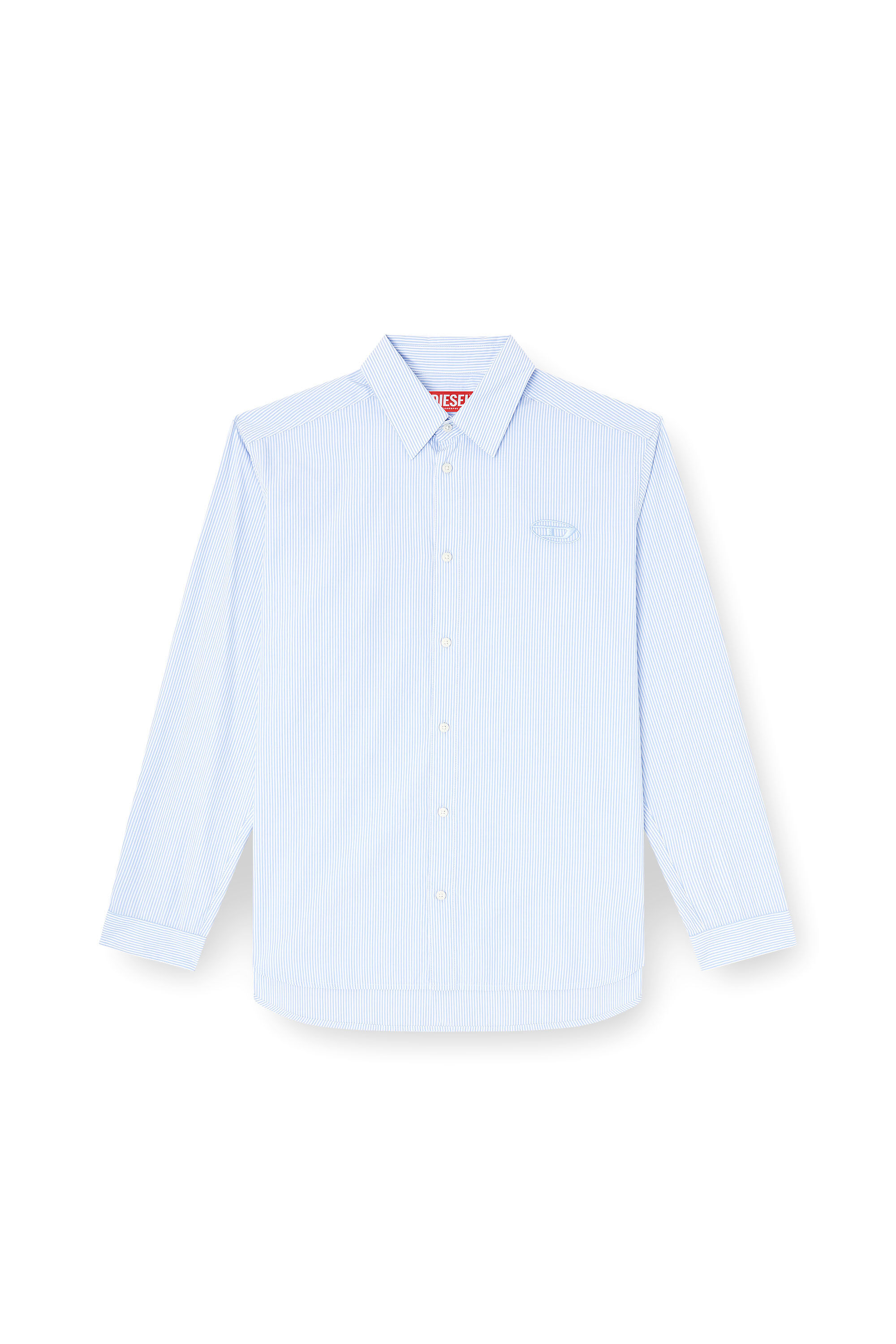 Diesel - S-SIMPLY-BKBZ, Camisa a rayas en algod&oacute;n arrugado Hombre in Multicolor - 2