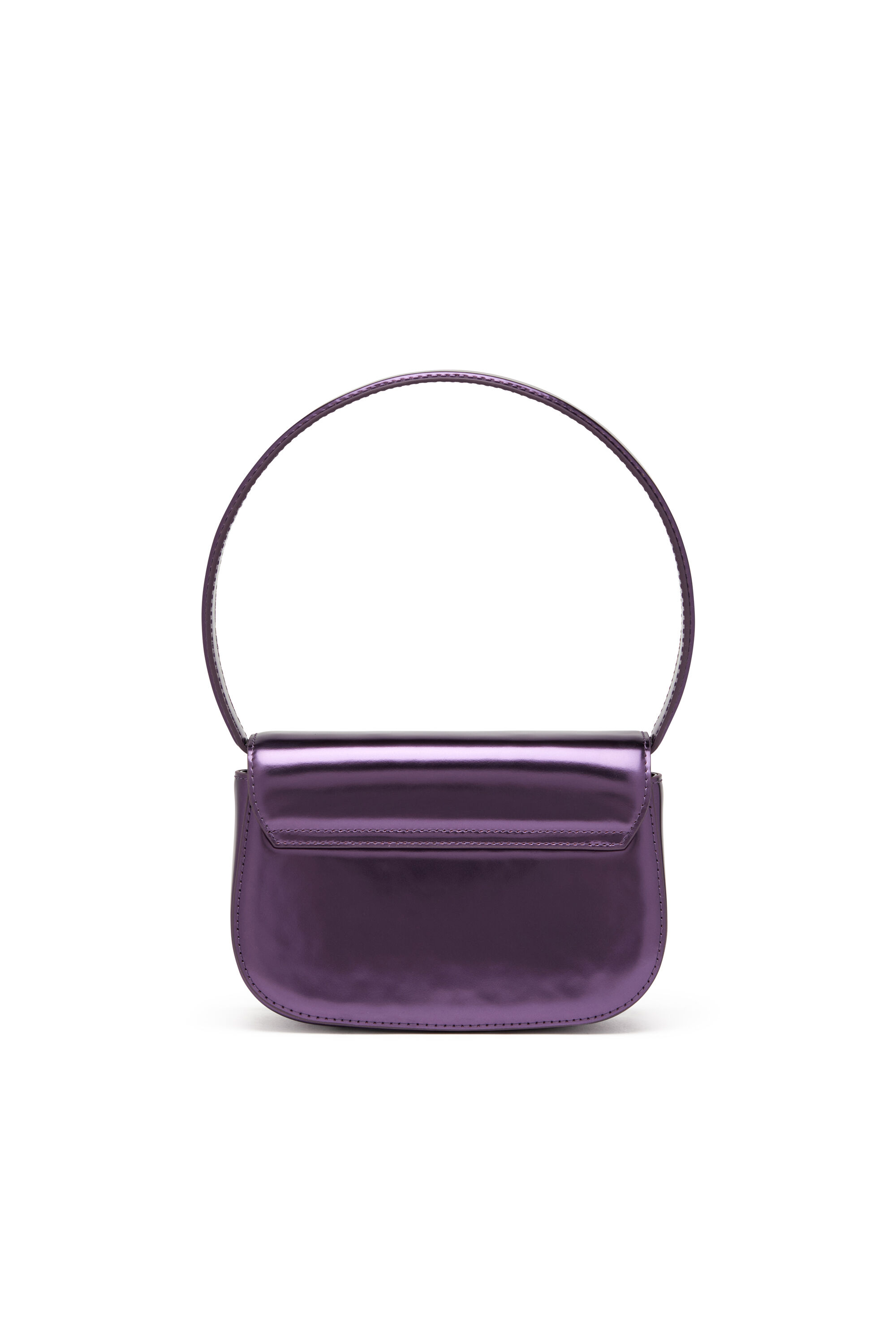 Diesel - 1DR, 1DR-Bolso icónico de hombro redondo de cuero espejado Mujer in Morado - 3