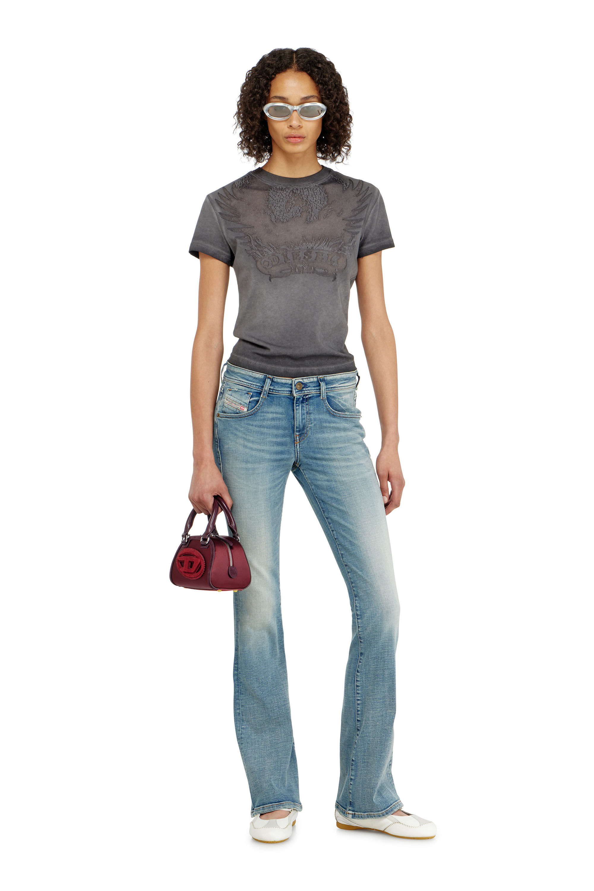 Diesel - Bootcut Jeans 1969 D-Ebbey 09P42 Mujer, Azul Claro - 2