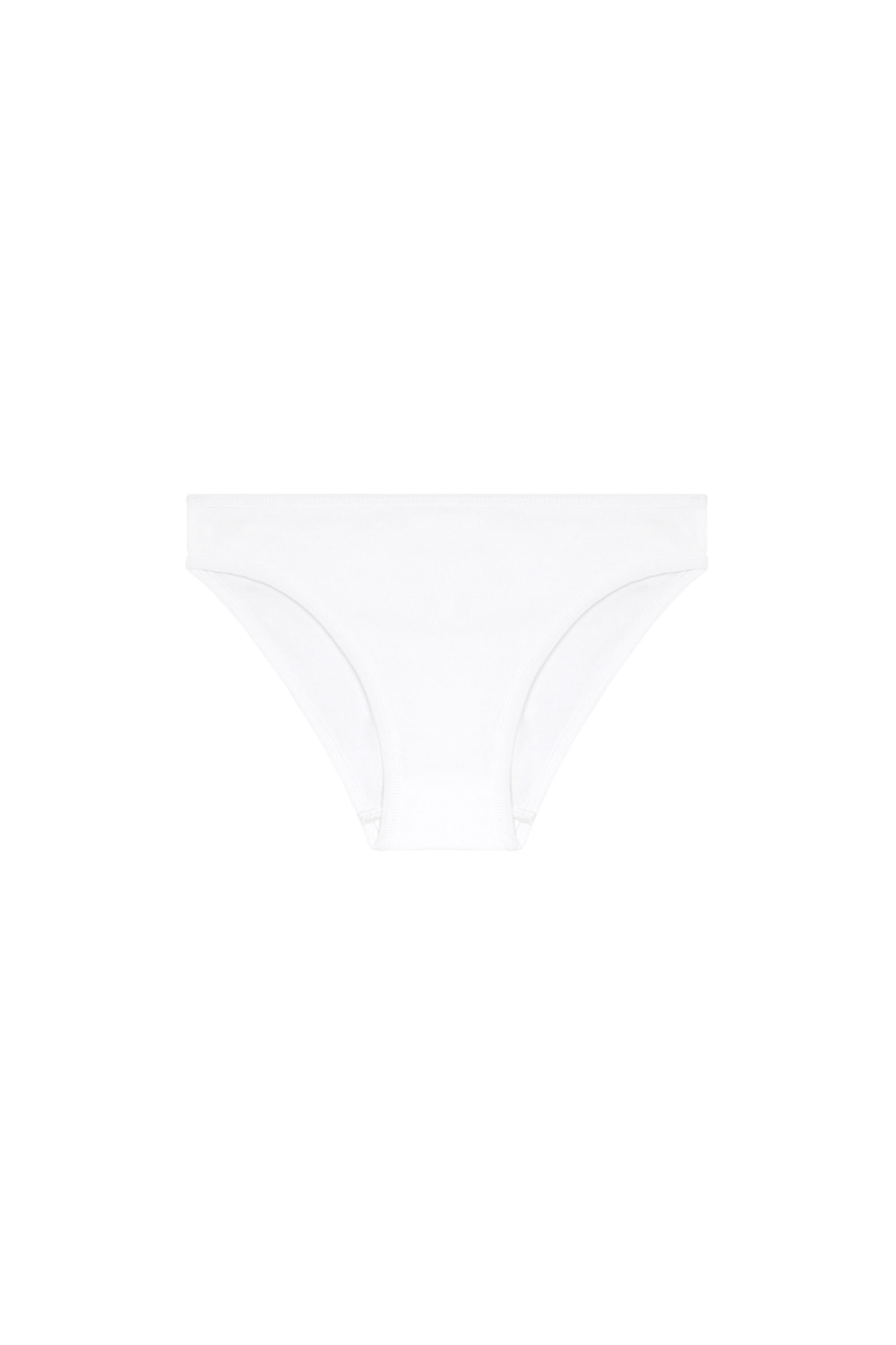 Diesel - UFPN-D-OVAL-HIGH-WAISTED-BRIEF, Mujer Braguitas en canalé con placa Oval D in Blanco - Image 2