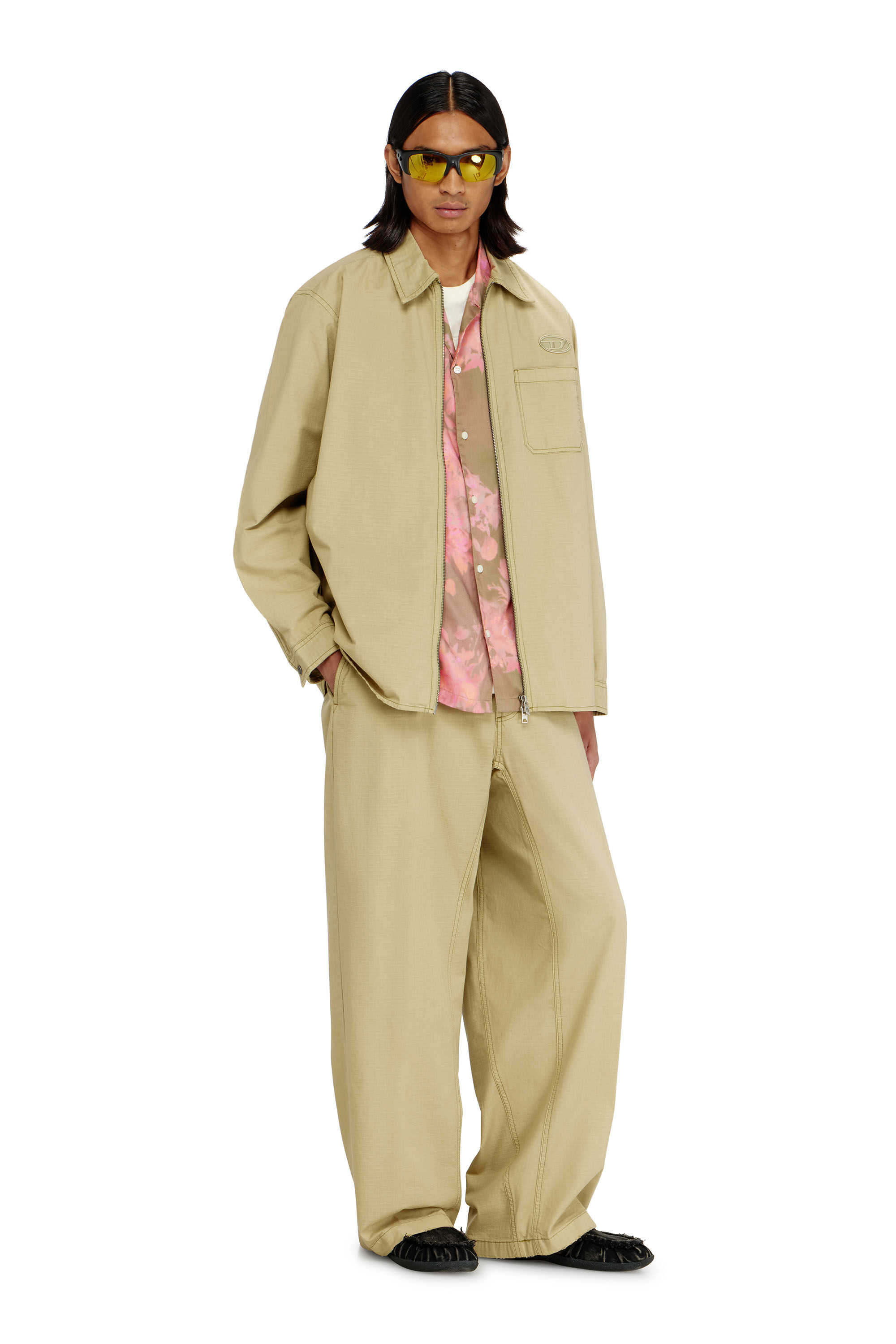 Diesel - P-BALL, Pantalones de ripstop de algod&oacute;n con hebillas laterales Hombre in ToBeDefined - 1