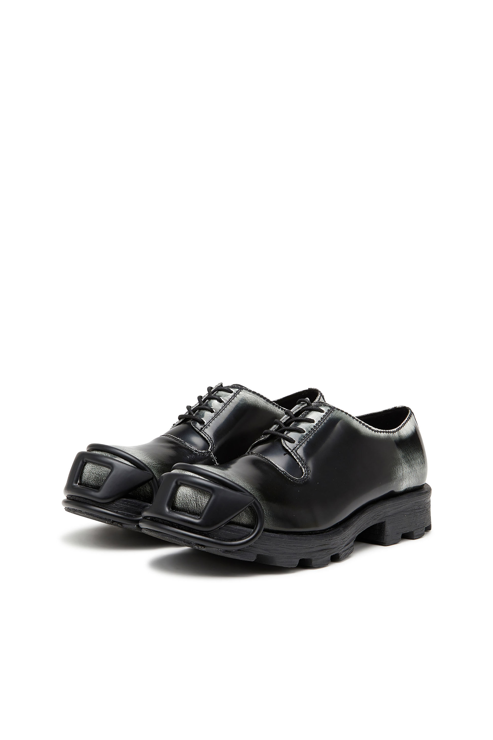 Diesel - D-HAMMER SO D, D-Hammer-Zapatos derby de cuero brillante en dos tonos Hombre in Multicolor - 8