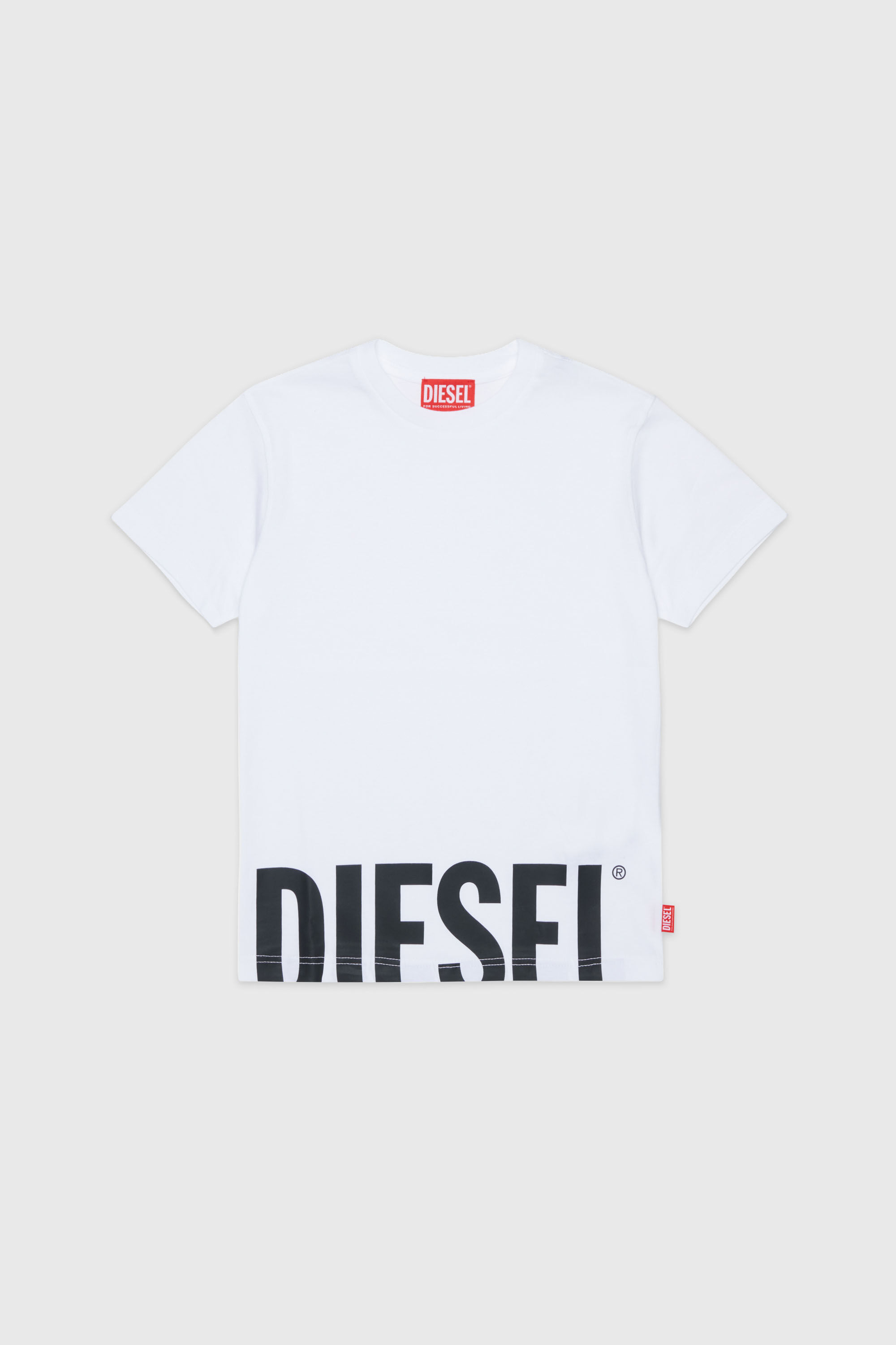 Diesel - TPRES, Camiseta con logo recortado Hombre in Blanco - 1