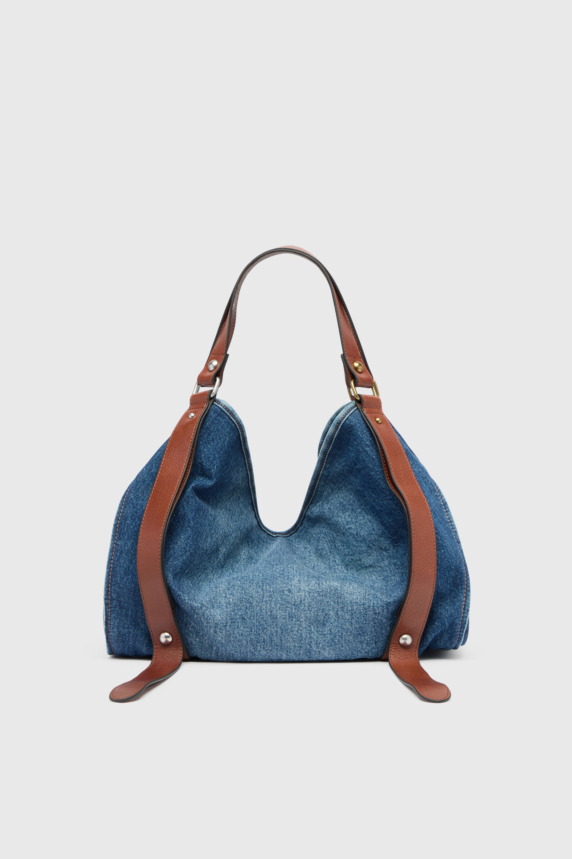 Diesel - D-ONE TOPHANDLE M, D-One-Medium bolso de mano en denim y piel Mujer in ToBeDefined - 2