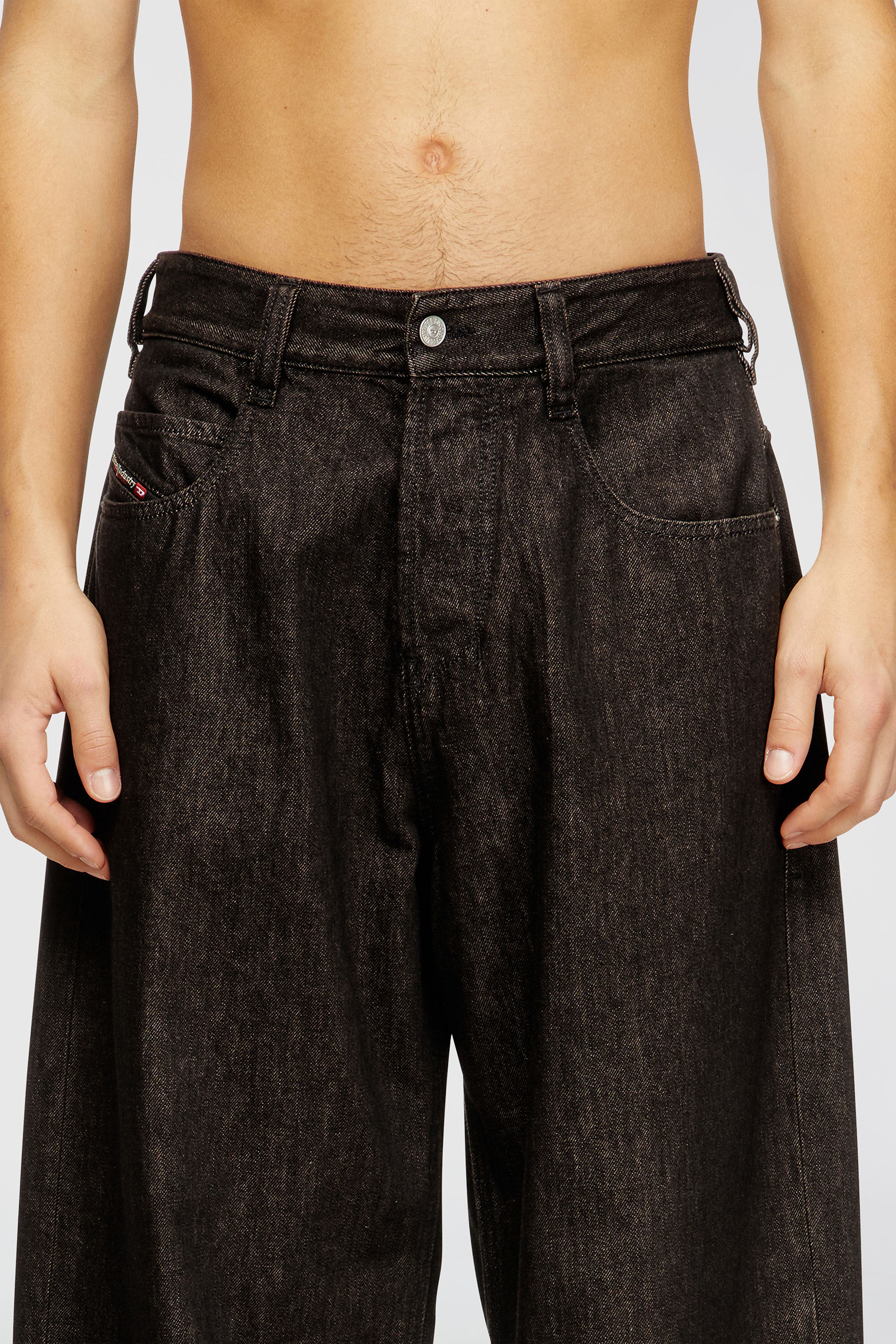 Diesel - Relaxed Jeans 1997 D-Enim-M 09N25 Unisex, Negro/Gris oscuro - 7