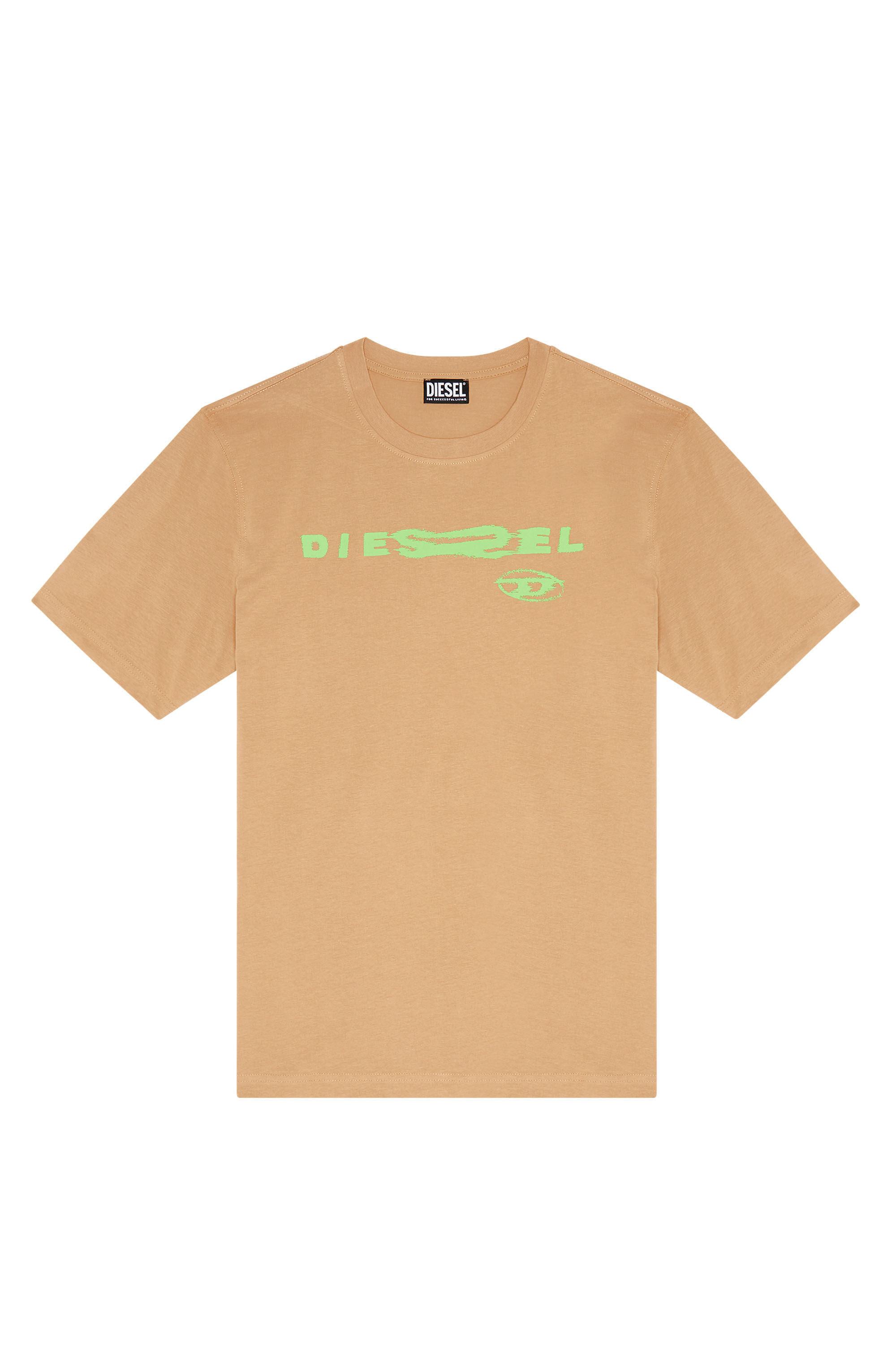Diesel - T-JUST-G9, Camiseta con estampado del logotipo distorsionado Hombre in Beige - 2
