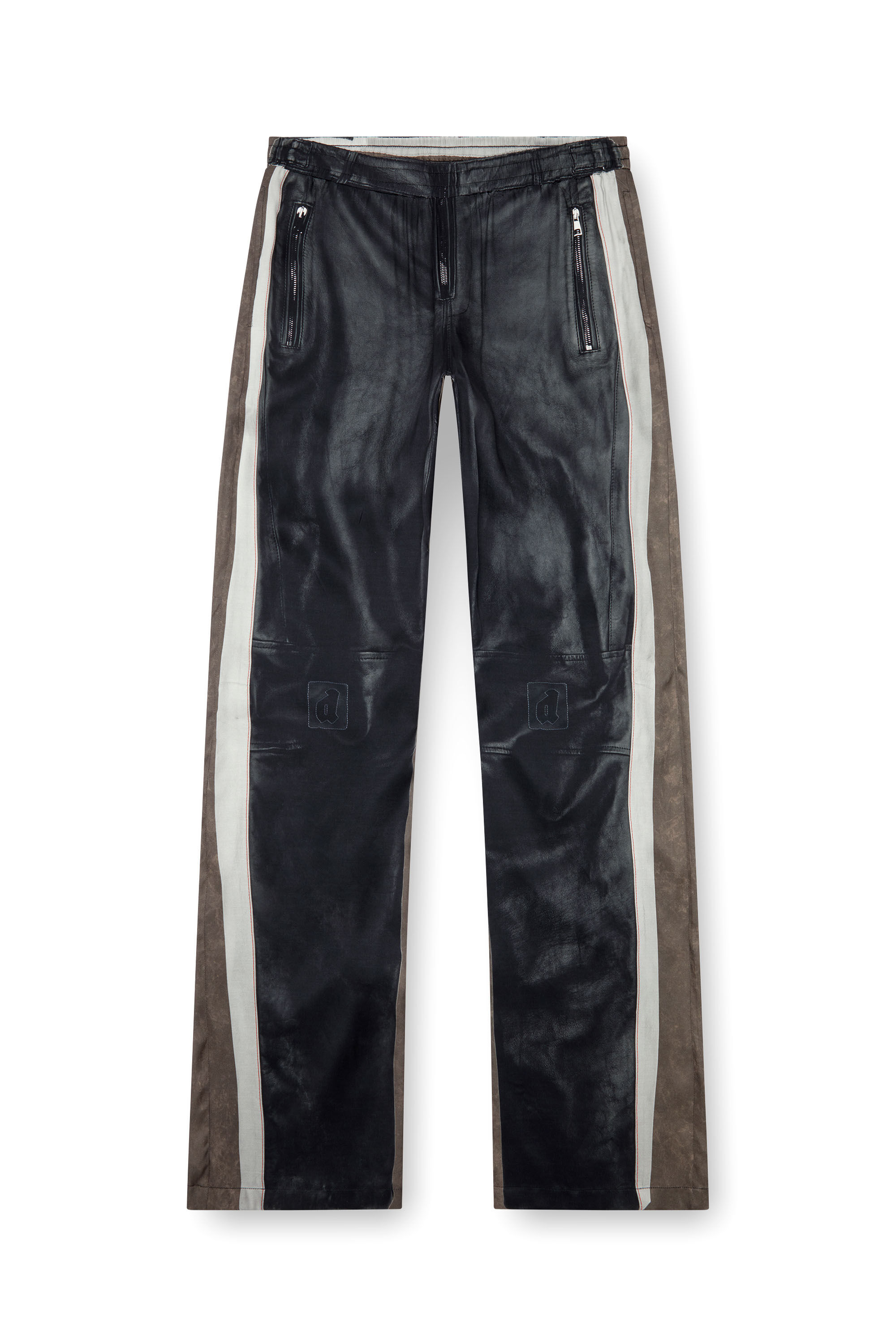 Diesel - P-AFTER, Hombre Pantalones de viscosa con estampado efecto cuero in Negro - Image 2