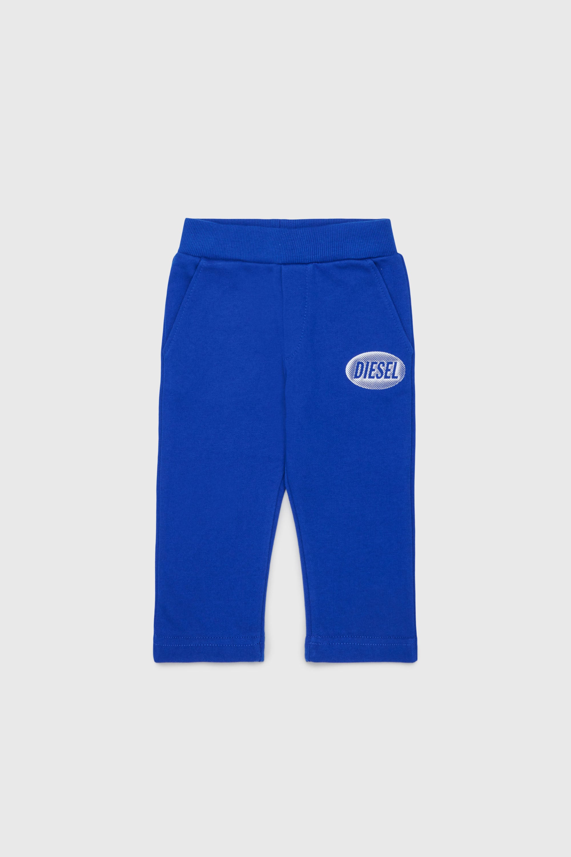 Diesel - PDSELB, Unisex's Cotton sweatpants with logo print in Blue - 1