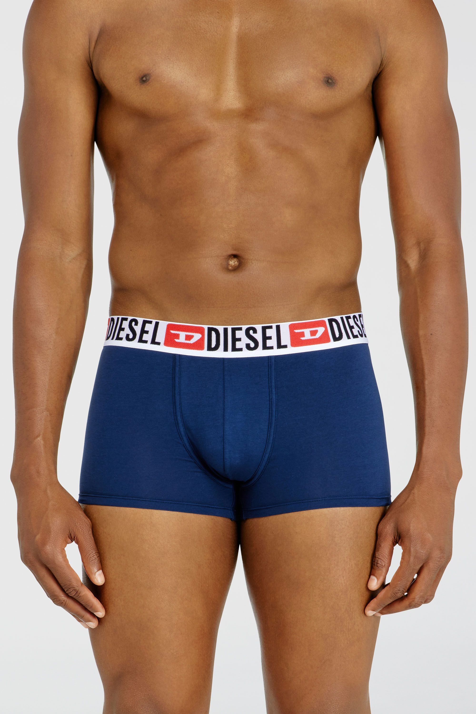 Diesel - UMBX-DAMIENTHREEPACK, Paquete de tres calzoncillos b&oacute;xer con logotipo en la cintura Hombre in Multicolor - 3
