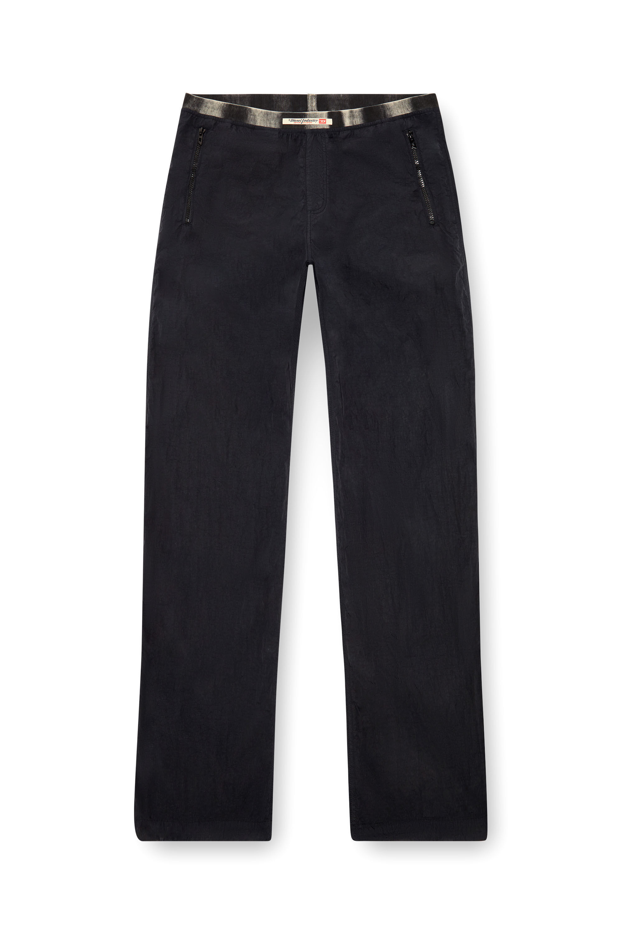 Diesel - P-POST, Hombre Pantalones ligeros de nailon arrugado in Negro - Image 2