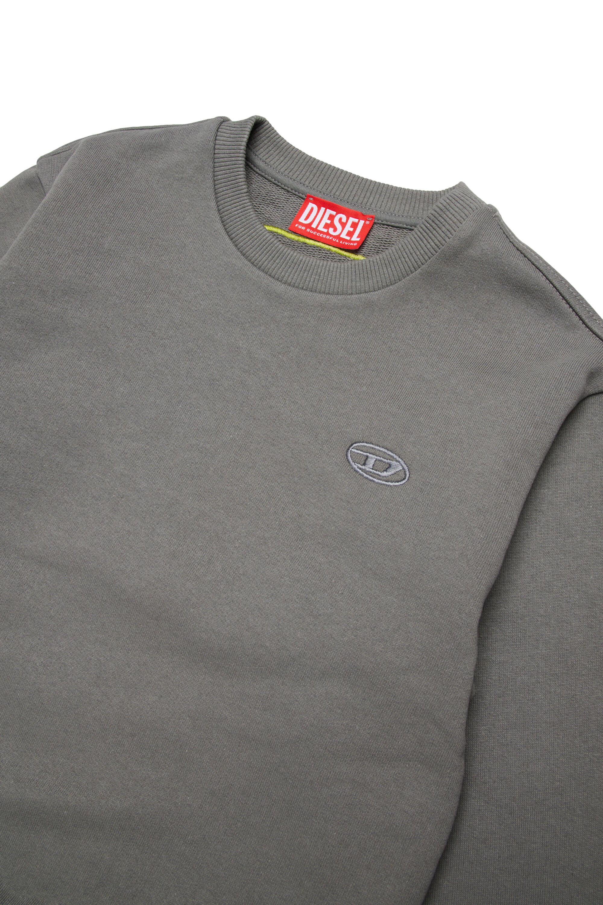 Diesel - SROBMEGOVALD OVER, Sudadera con bordado Oval D mega Hombre in Gris - 3