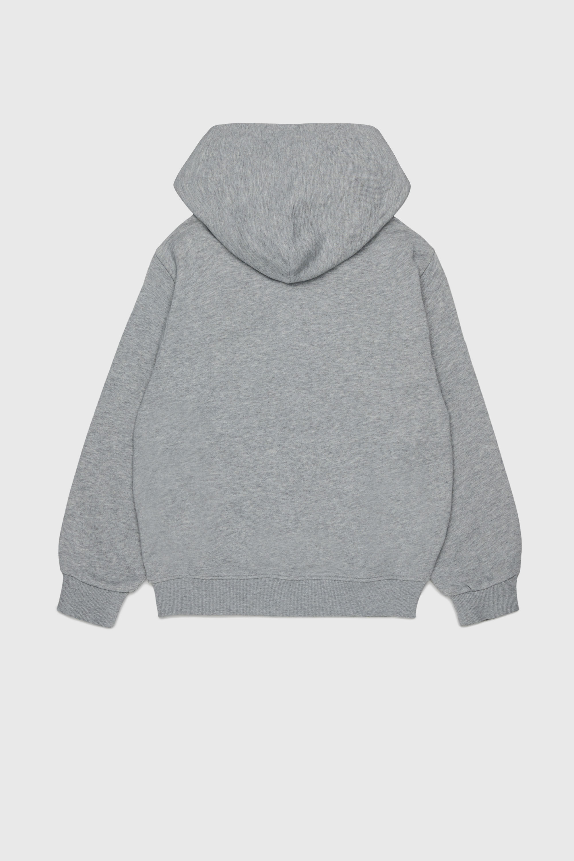 Diesel - SJEANSHOOD OVER, Sudadera con cremallera y letras de logo deshilachadas Hombre in Gris - 2