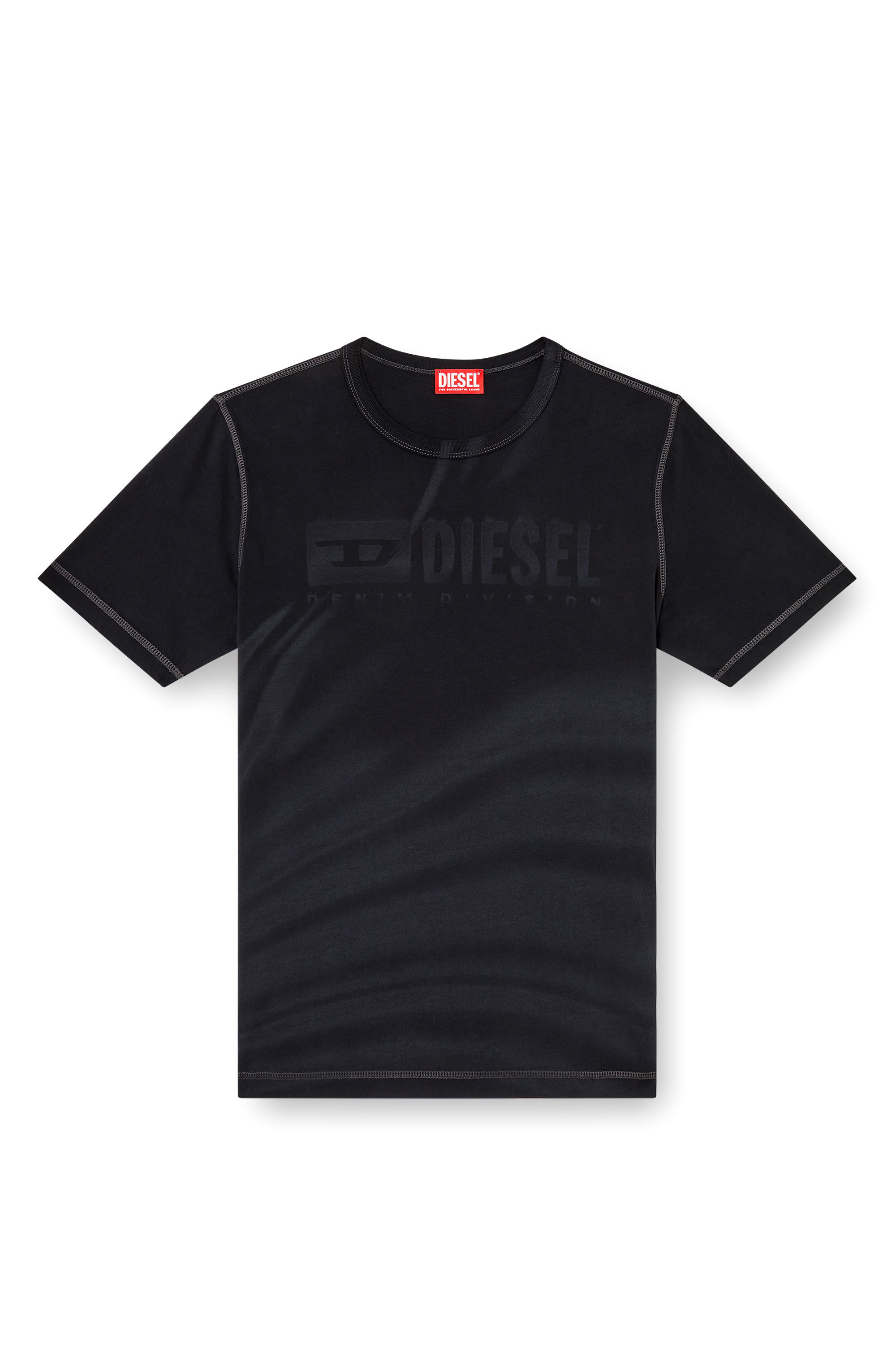 Diesel - T-ADJUST-R13, Camiseta con el logotipo desteñido con láser Hombre in Negro - 2